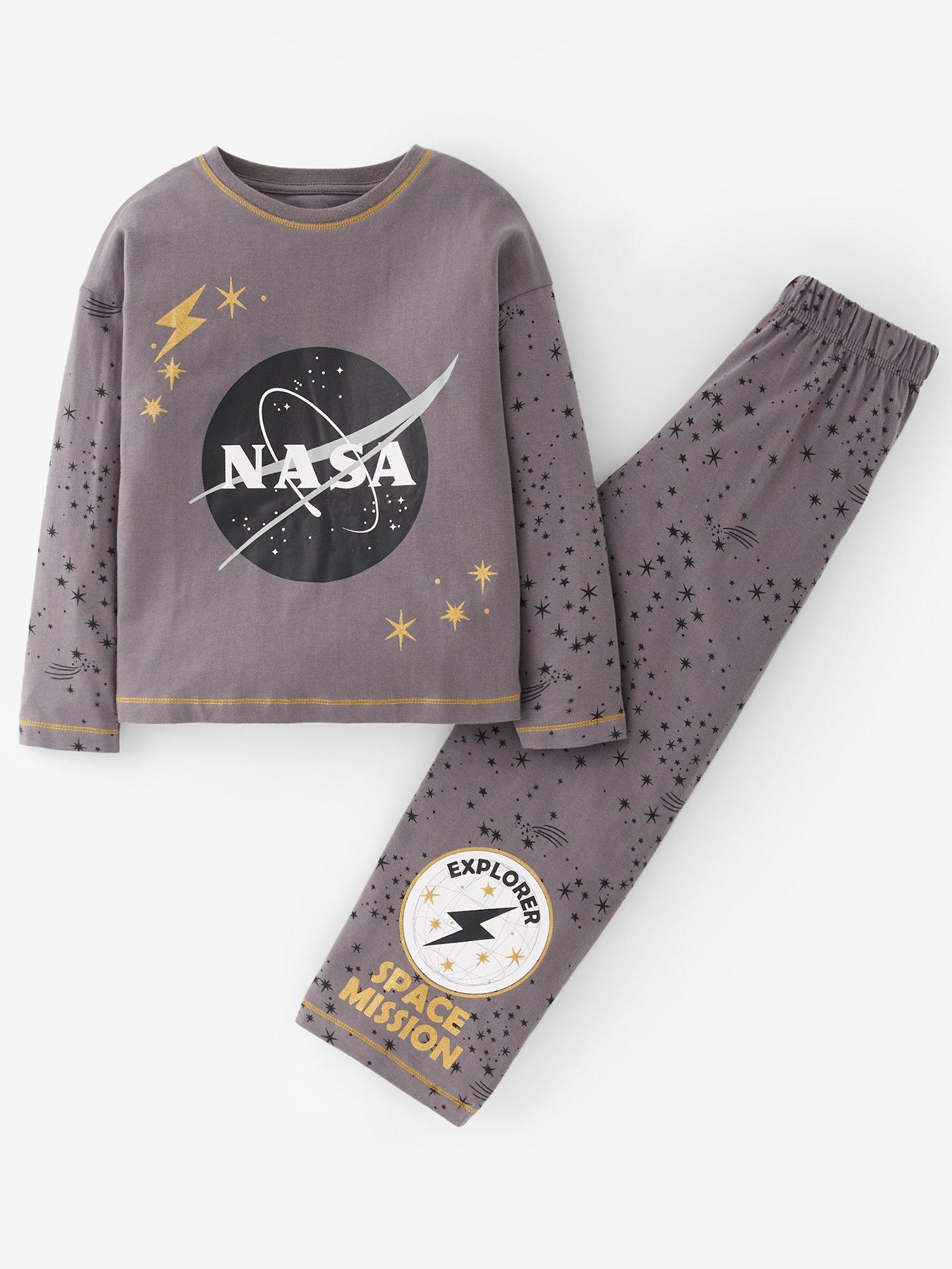 nasa-girls-pyjamas-grey