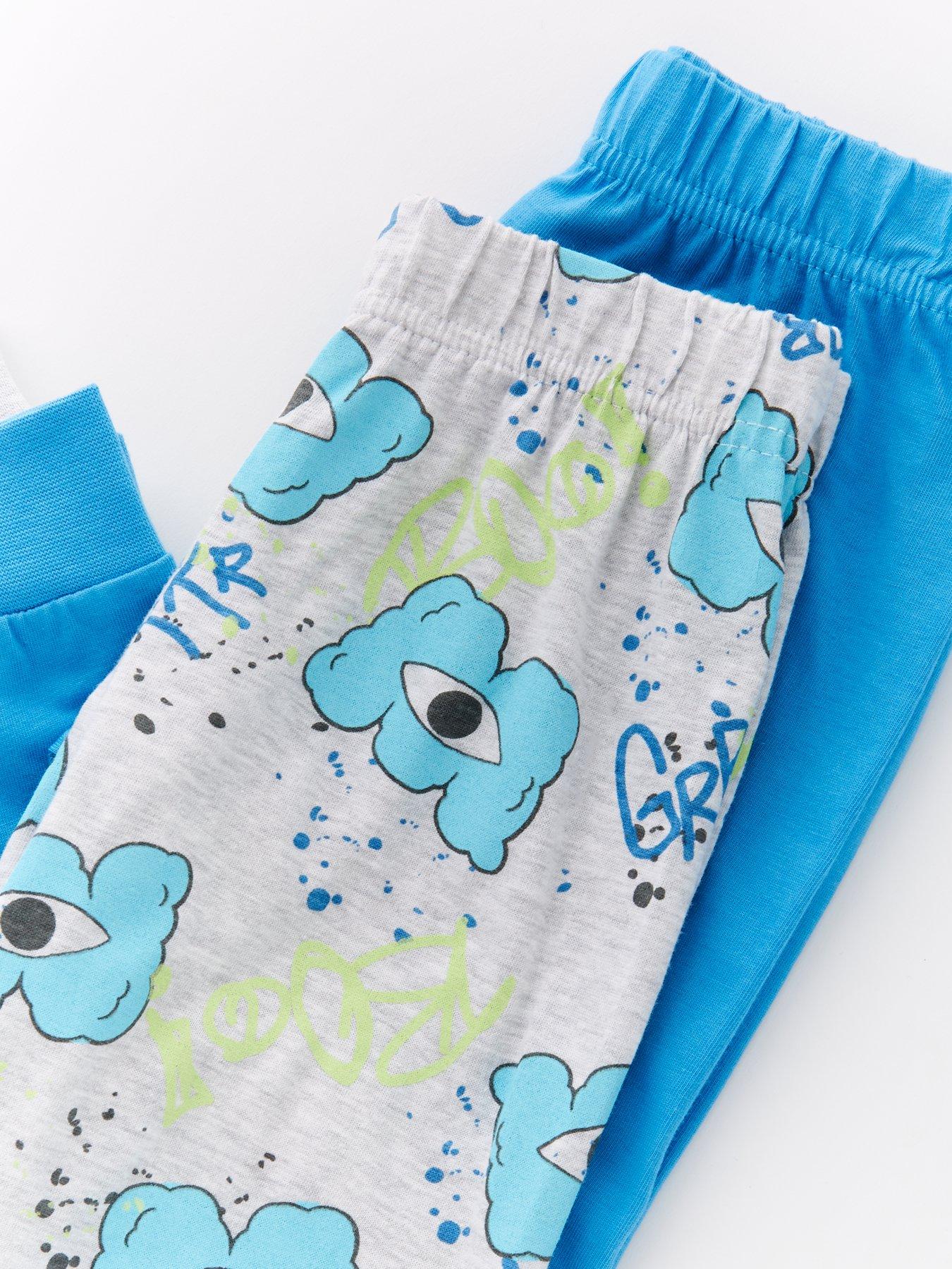  image of disney-2-pack-monsters-inc-mike-amp-sulley-pyjamas-blue