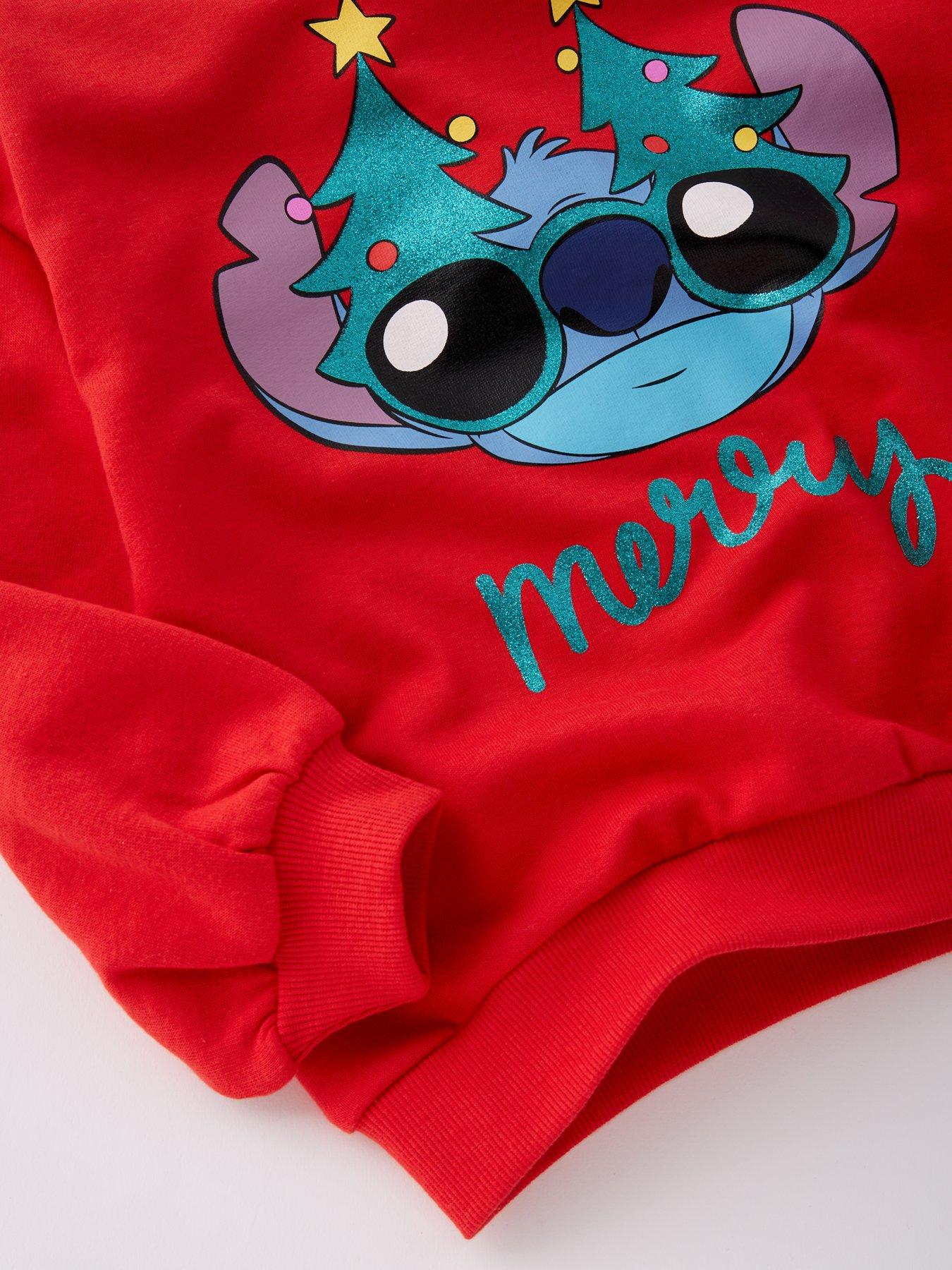  image of disney-lilo-stitch-lilo-and-stitch-christmas-sweatshirt-bright-red