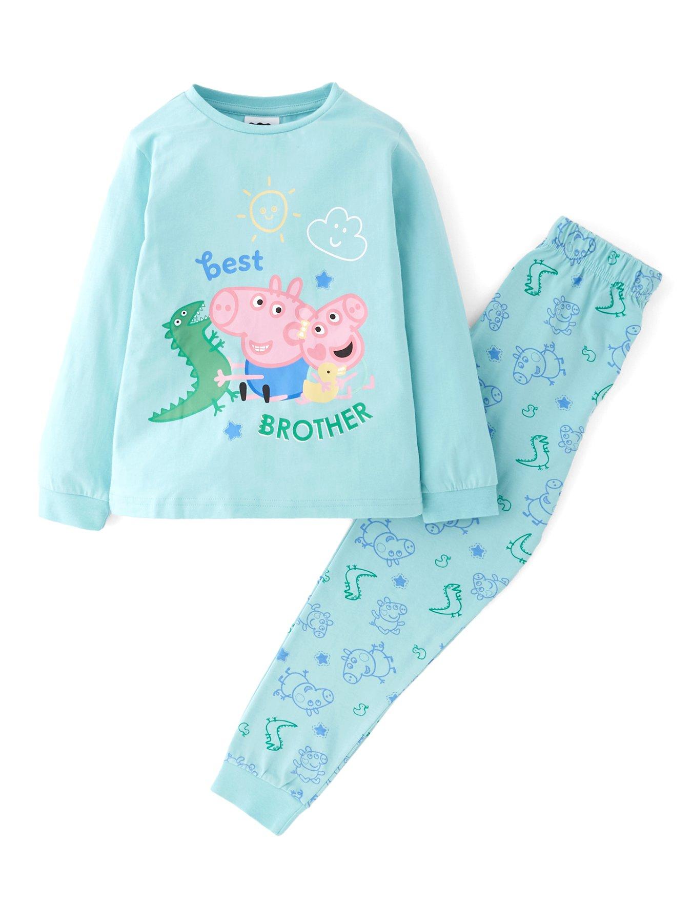Image 1 of 4 of Peppa Pig Peppa Pig Little Brother Pyjamas - Green