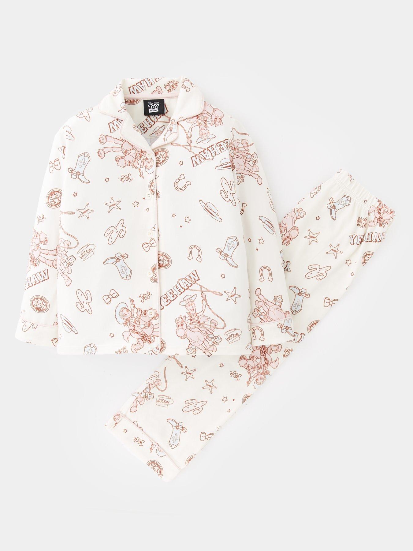 Toy Story Disney Toy Story Button Down Cowboy Pyjamas - Cream