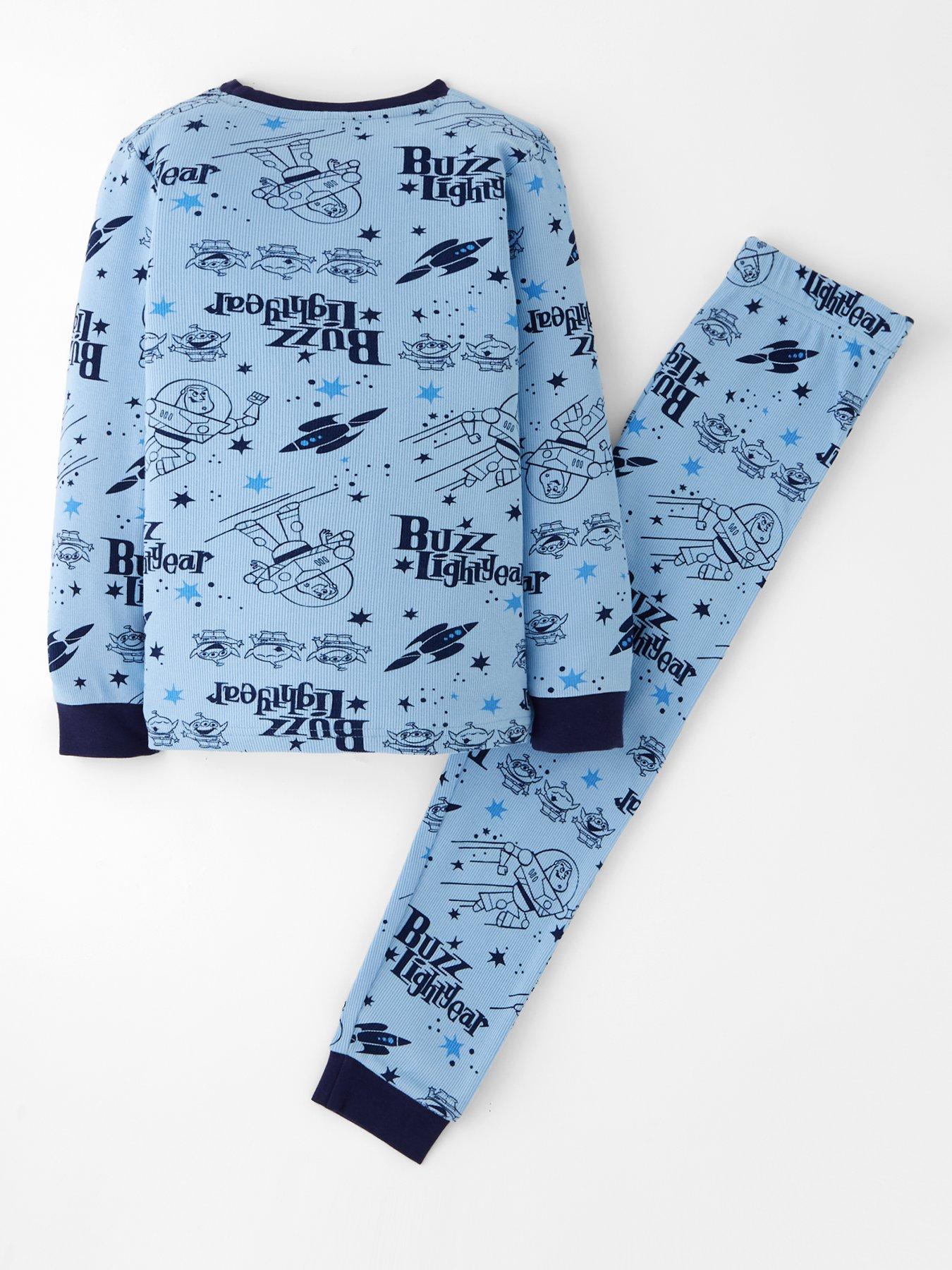 Image 2 of 5 of Toy Story Buzz Lightyear &amp; Alien Rib Pyjamas - Blue