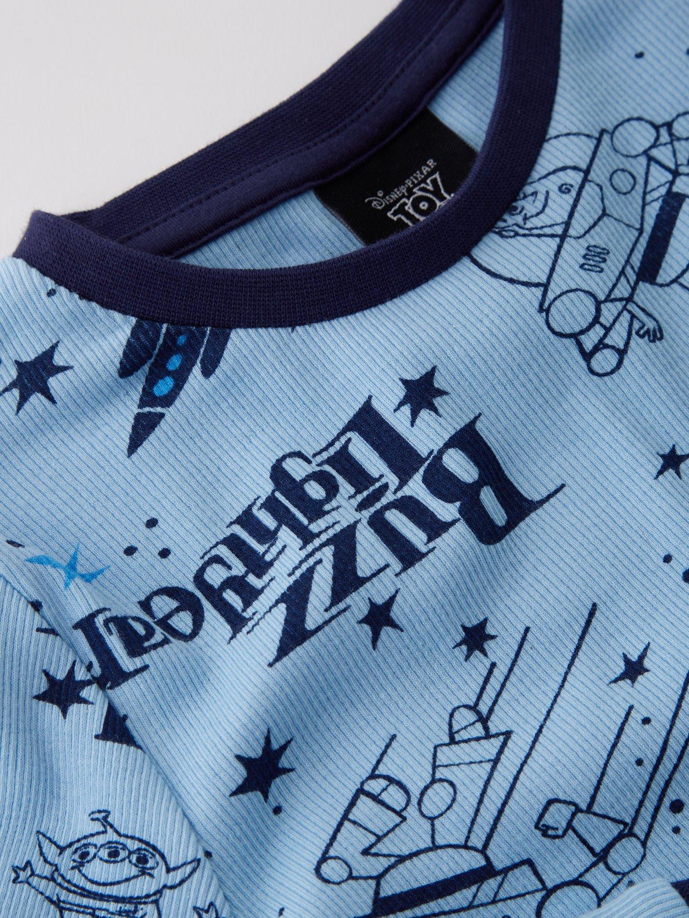 Image 3 of 5 of Toy Story Buzz Lightyear &amp; Alien Rib Pyjamas - Blue