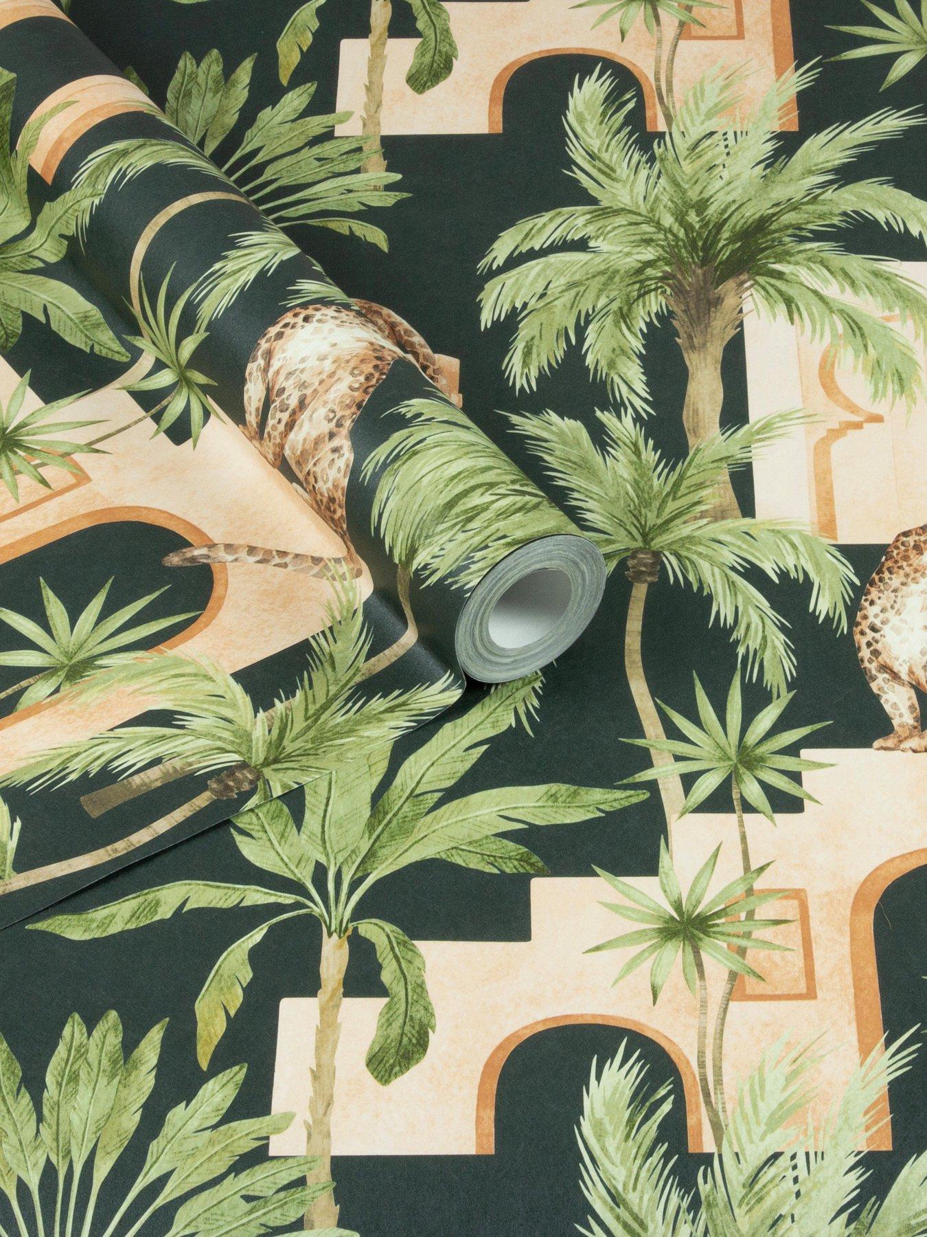 Image 3 of 5 of ARTHOUSE Leopard Arches Wallpaper - Navy
