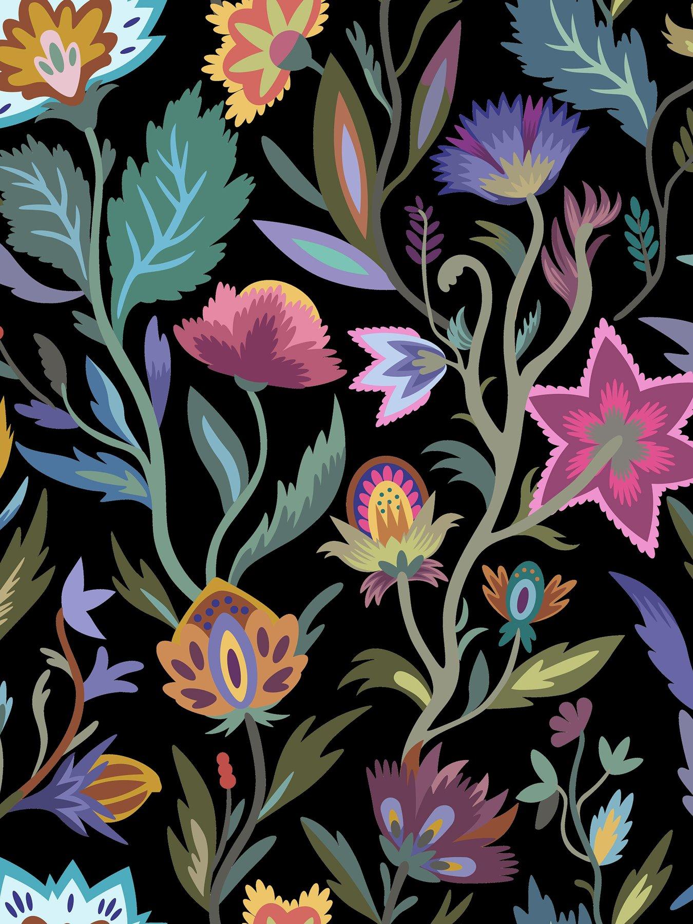 Image 2 of 5 of ARTHOUSE Lush Paradise Wallpaper - Black