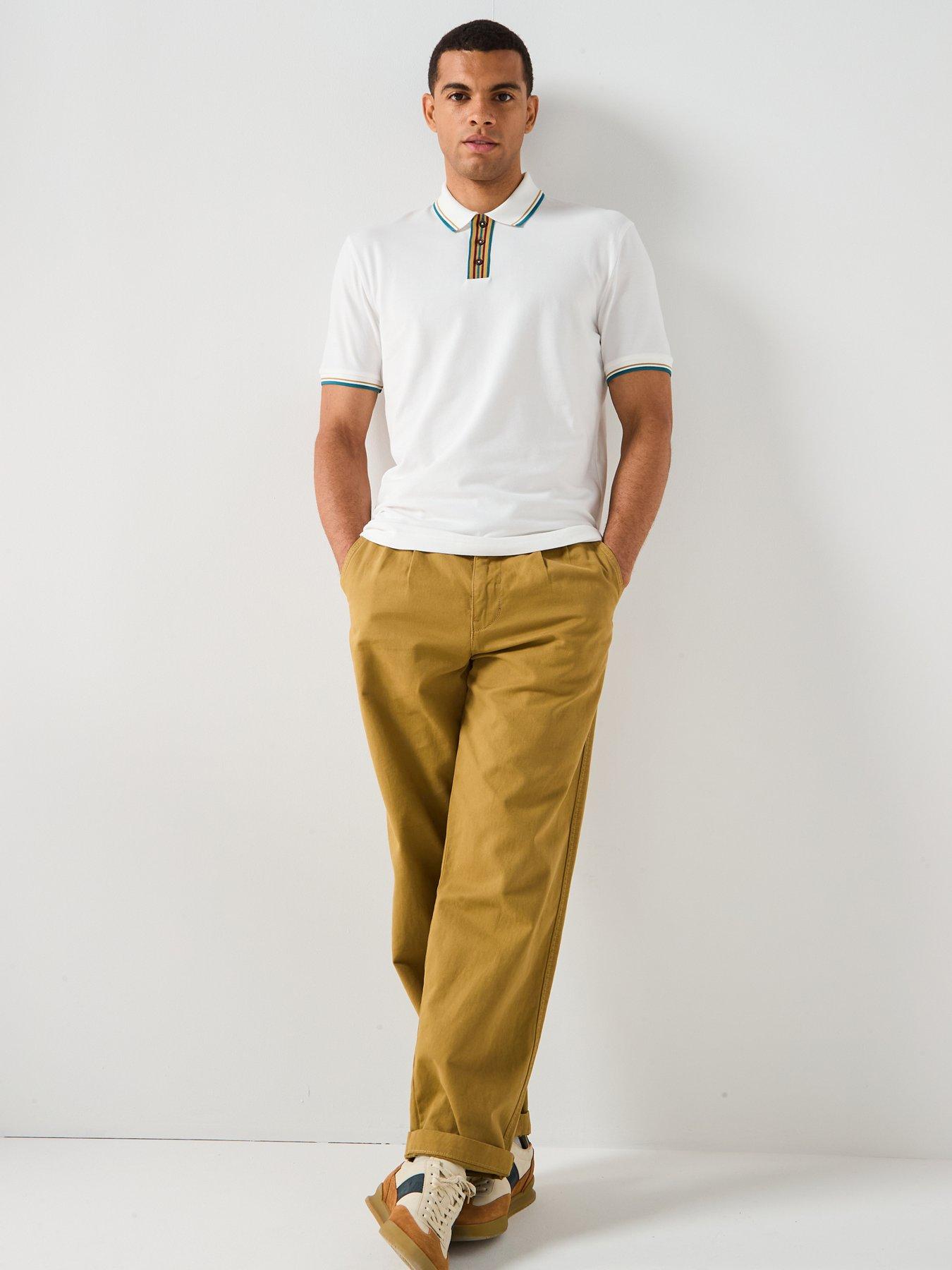  image of ps-paul-smith-stripe-contrast-tipped-polo-shirt-white