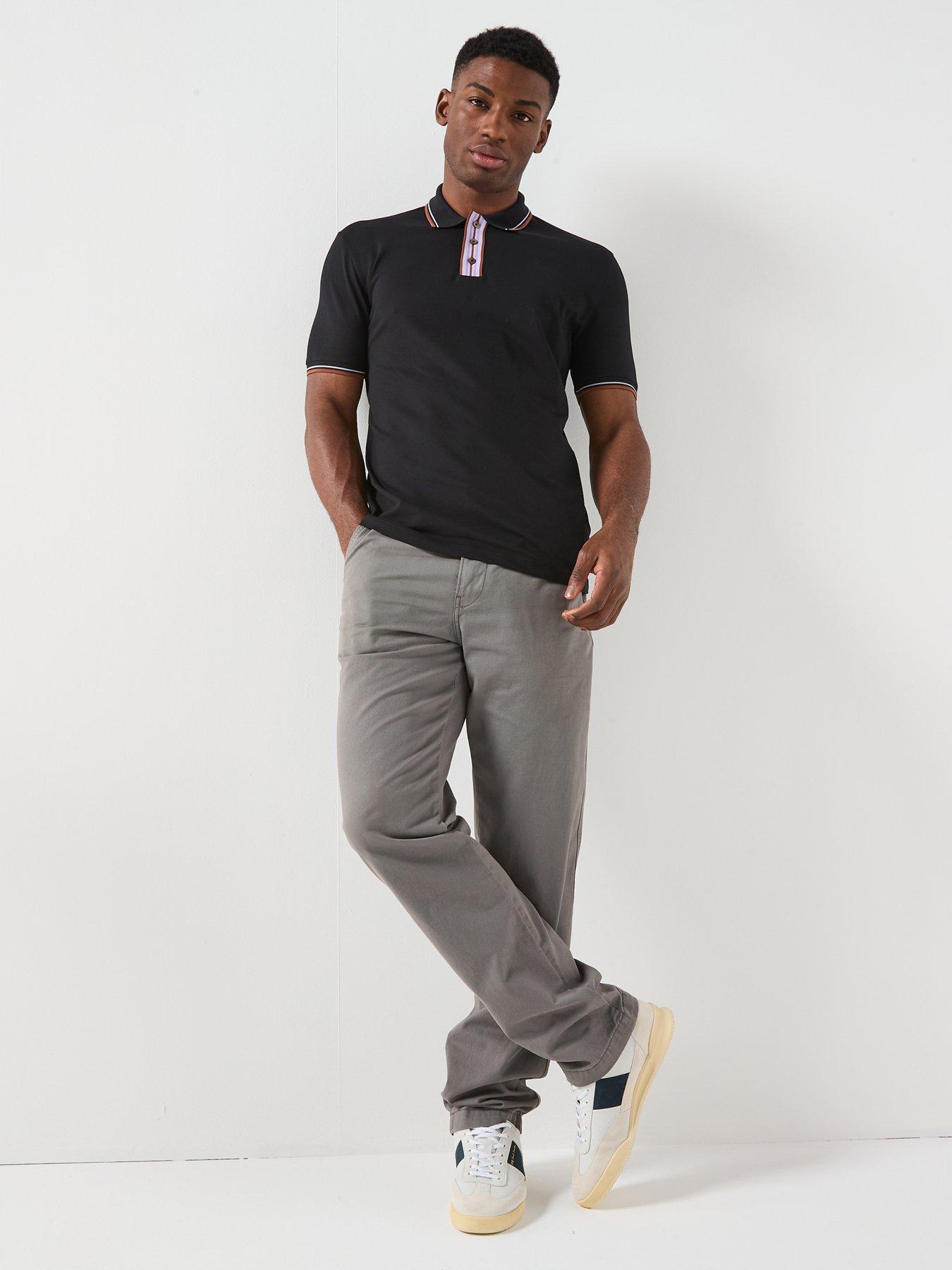  image of ps-paul-smith-stripe-contrast-tipped-polo-shirt-black