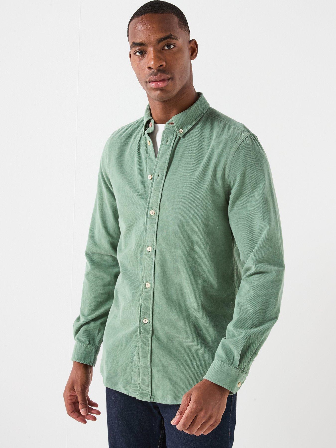 PS PAUL SMITH Tailored Fit Button Down Plain Shirt - Green