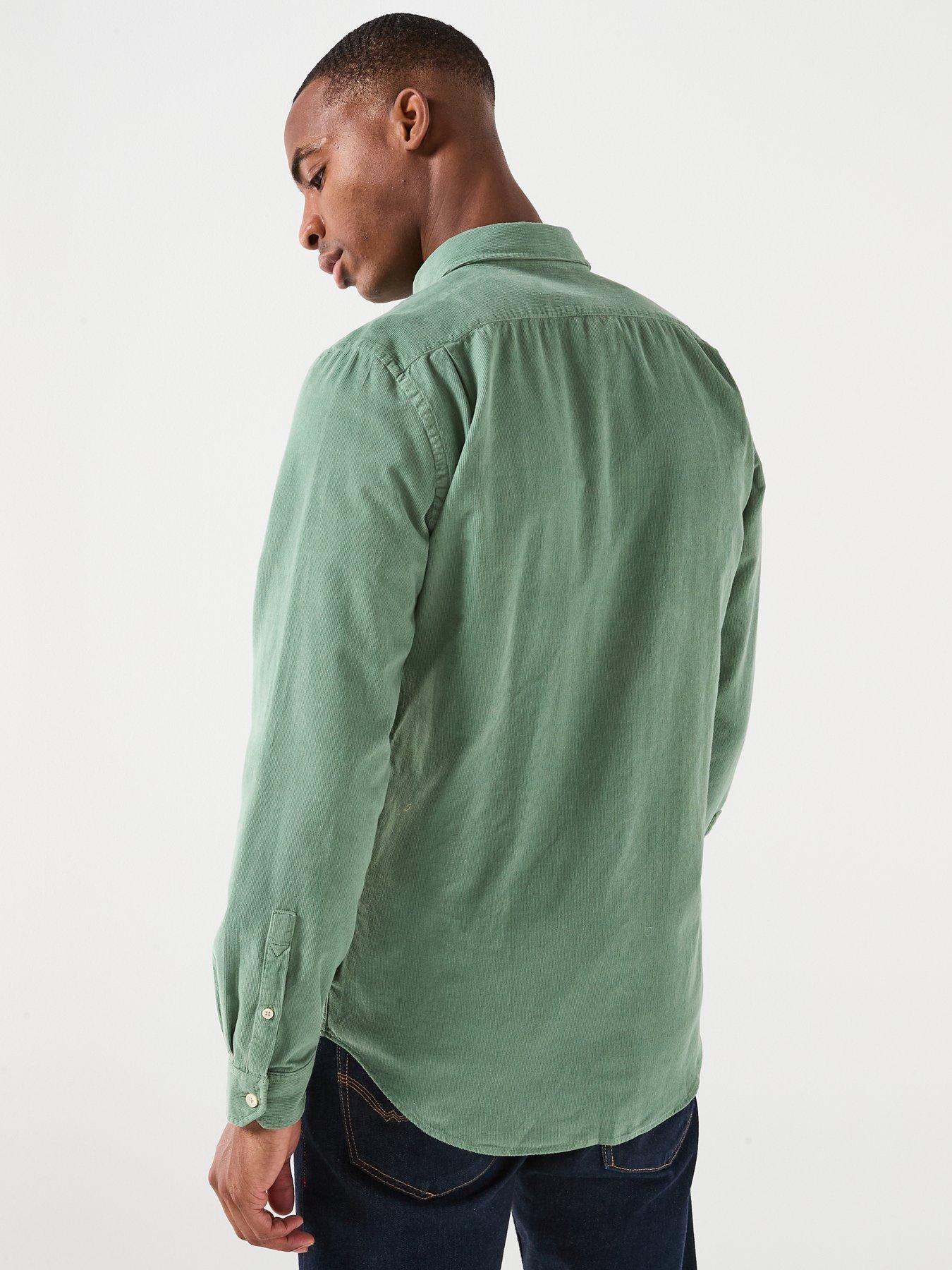 Image 2 of 6 of PS PAUL SMITH Tailored Fit Button Down Plain Shirt - Green