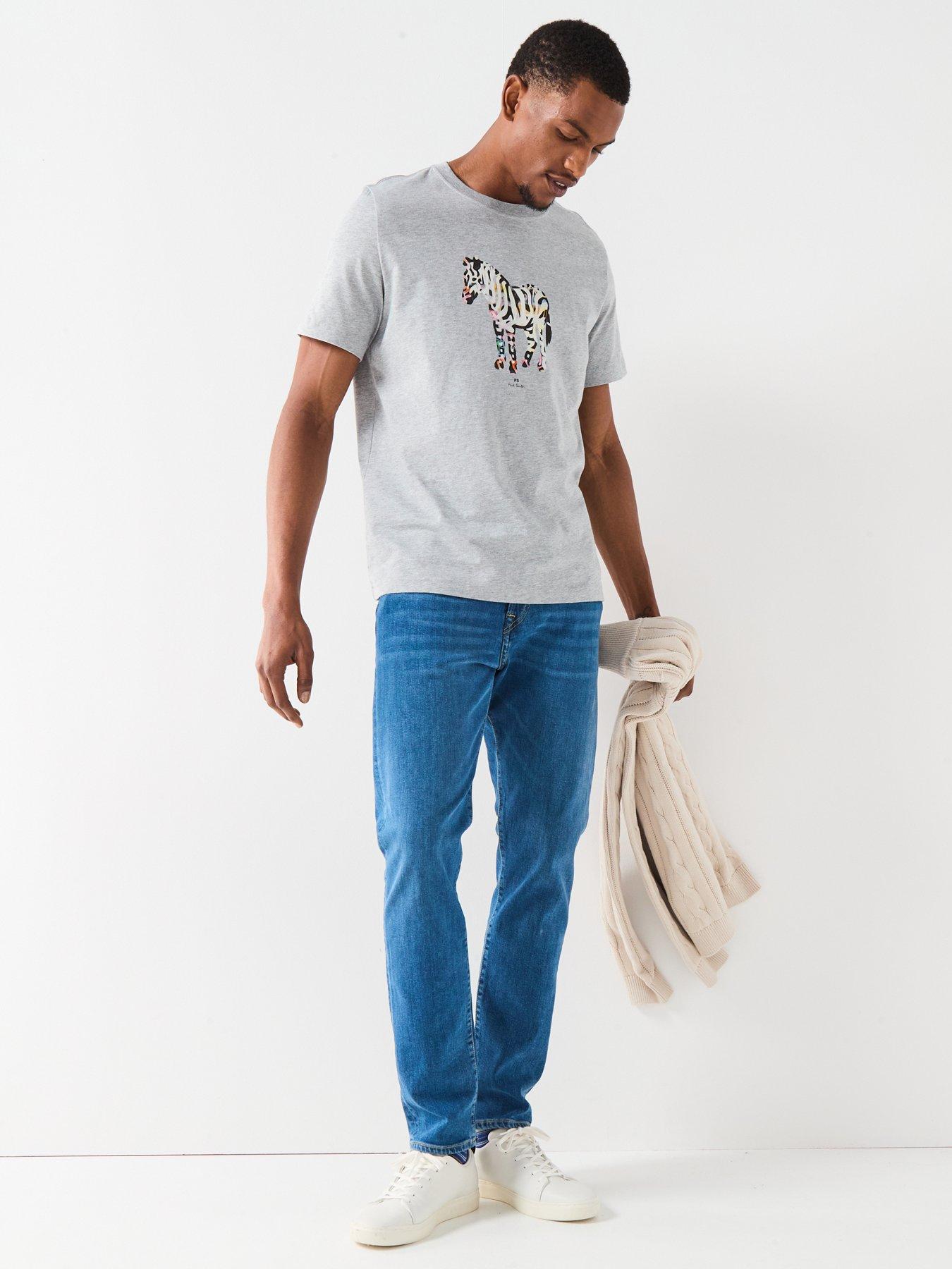 Image 3 of 5 of PS PAUL SMITH Large Zebra Graphic T-Shirt - Grey
