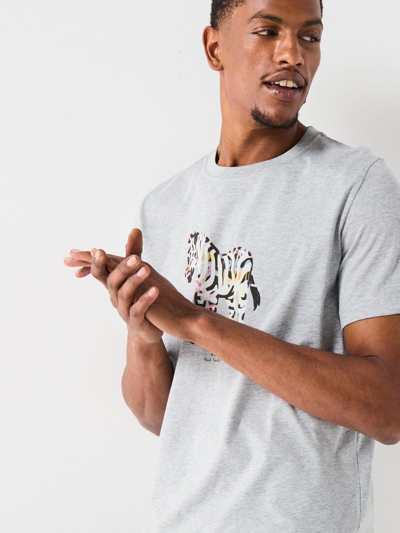 Image 4 of 5 of PS PAUL SMITH Large Zebra Graphic T-Shirt - Grey