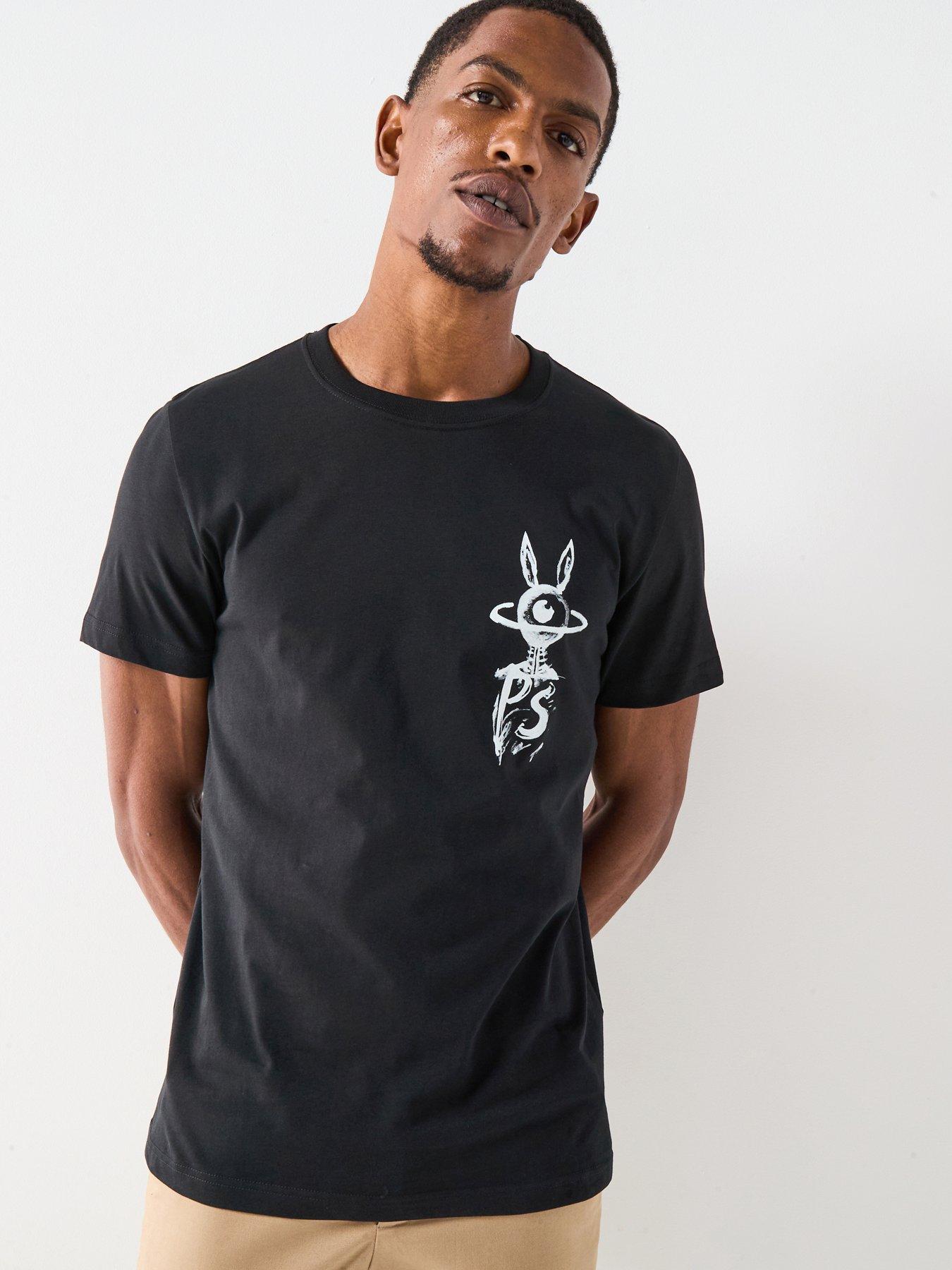 undefined Eye Back Graphic T-Shirt - Black