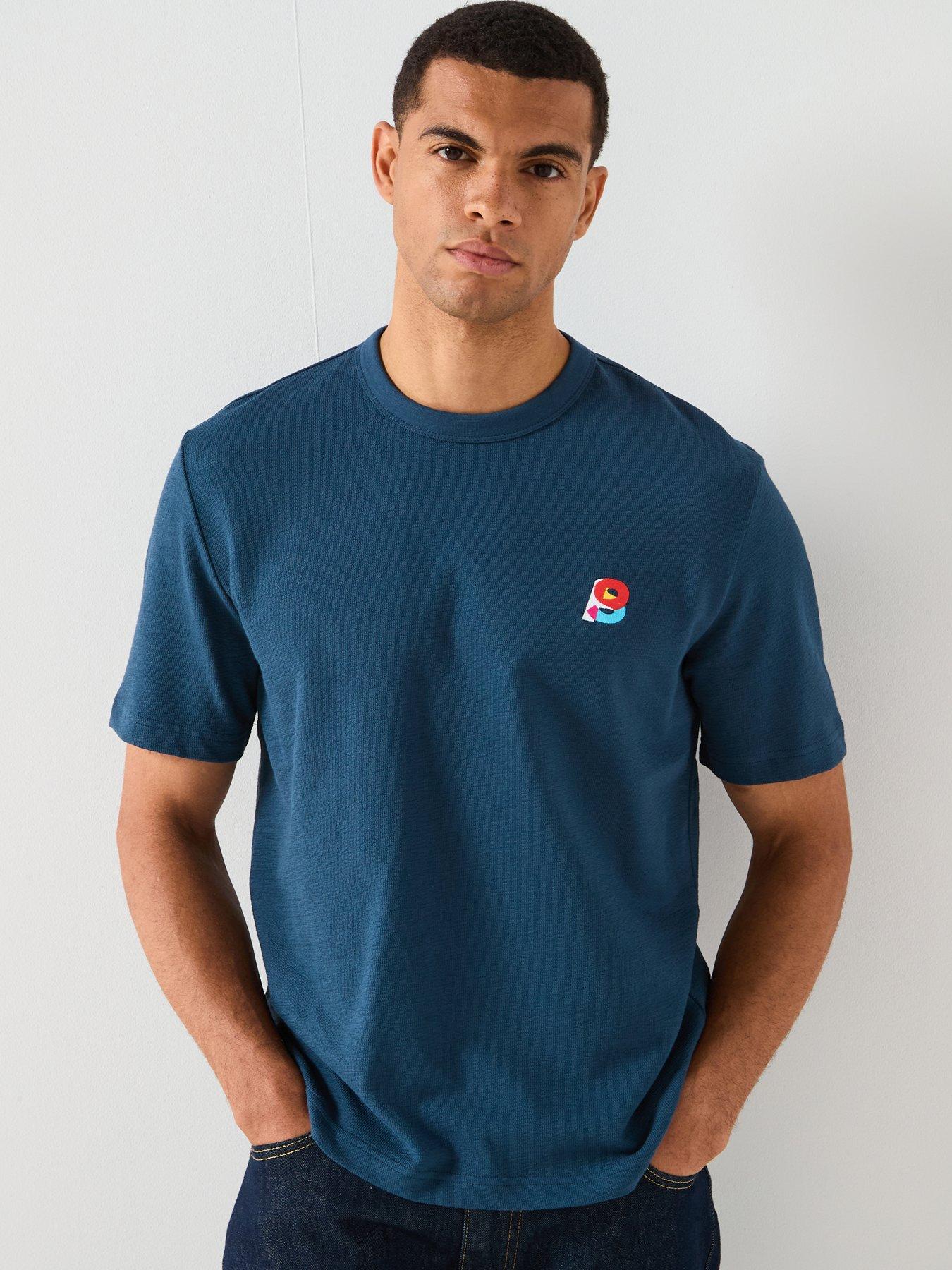 PS PAUL SMITH Embroidered Logo T-Shirt - Blue