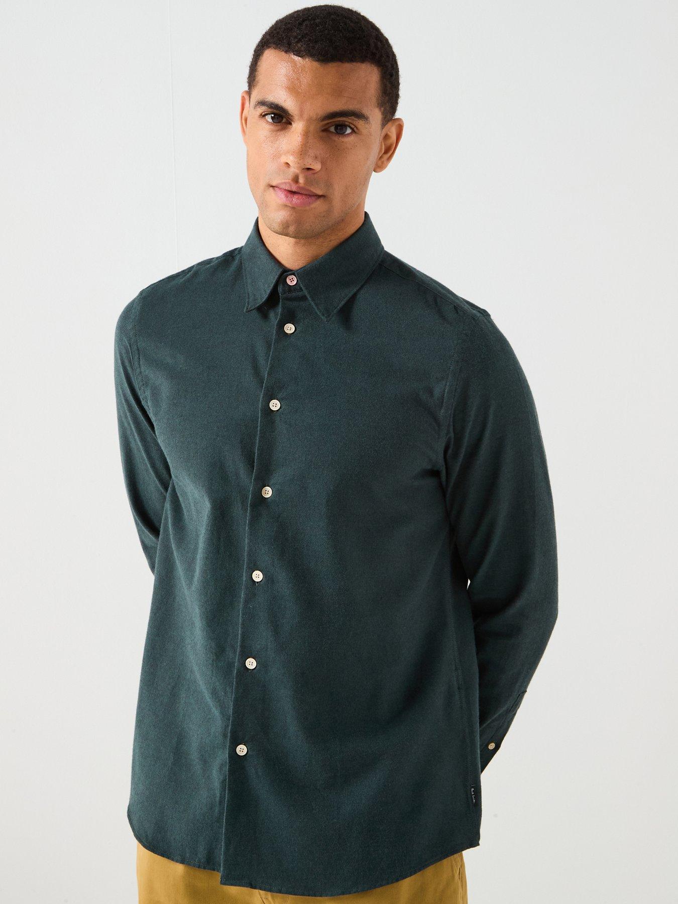 Image 1 of 6 of PS PAUL SMITH Regular Fit Long Sleeve Shirt - Green
