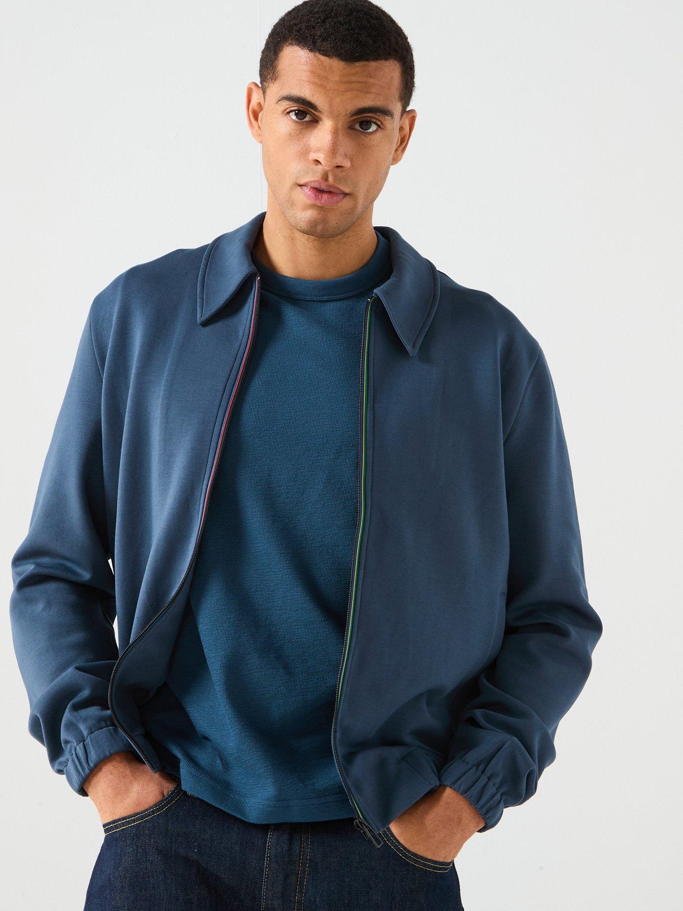 PS PAUL SMITH Ps Paul Smith Contrast Stripe Zip Sweat - Blue