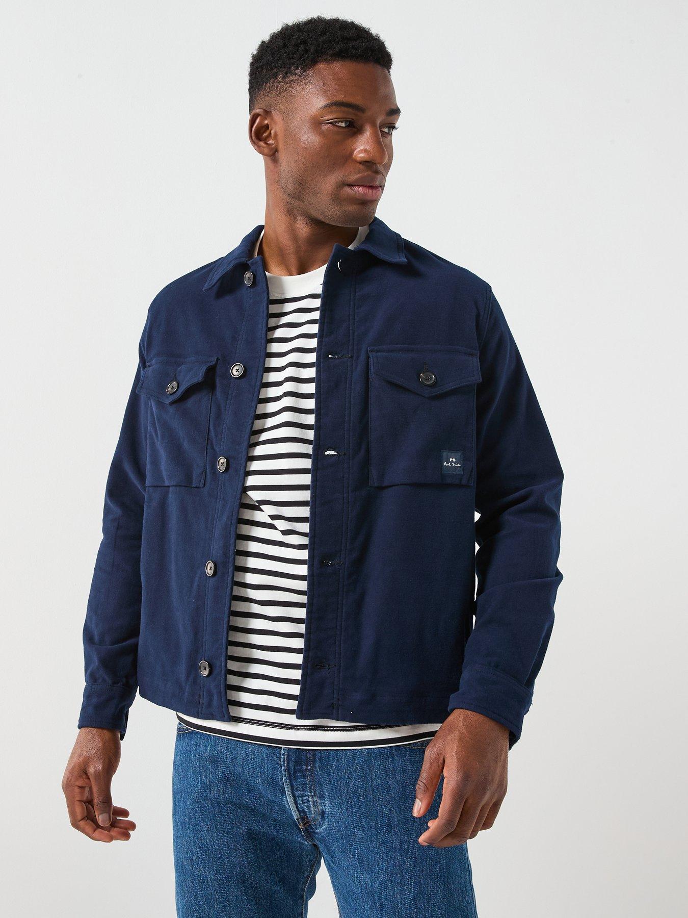 PS PAUL SMITH Military Double Pocket Overshirt - Navy