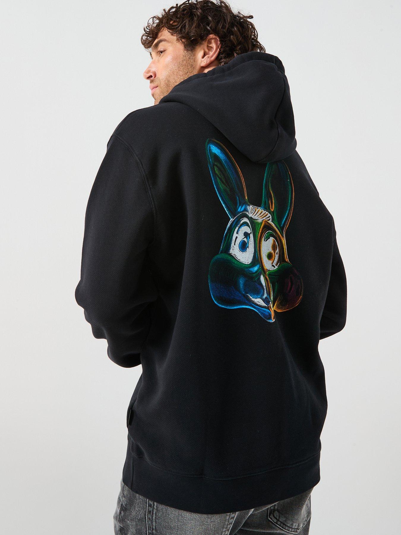 PS PAUL SMITH Ps Paul Smith Bunny Back Graphic Overhead Hoodie - Black