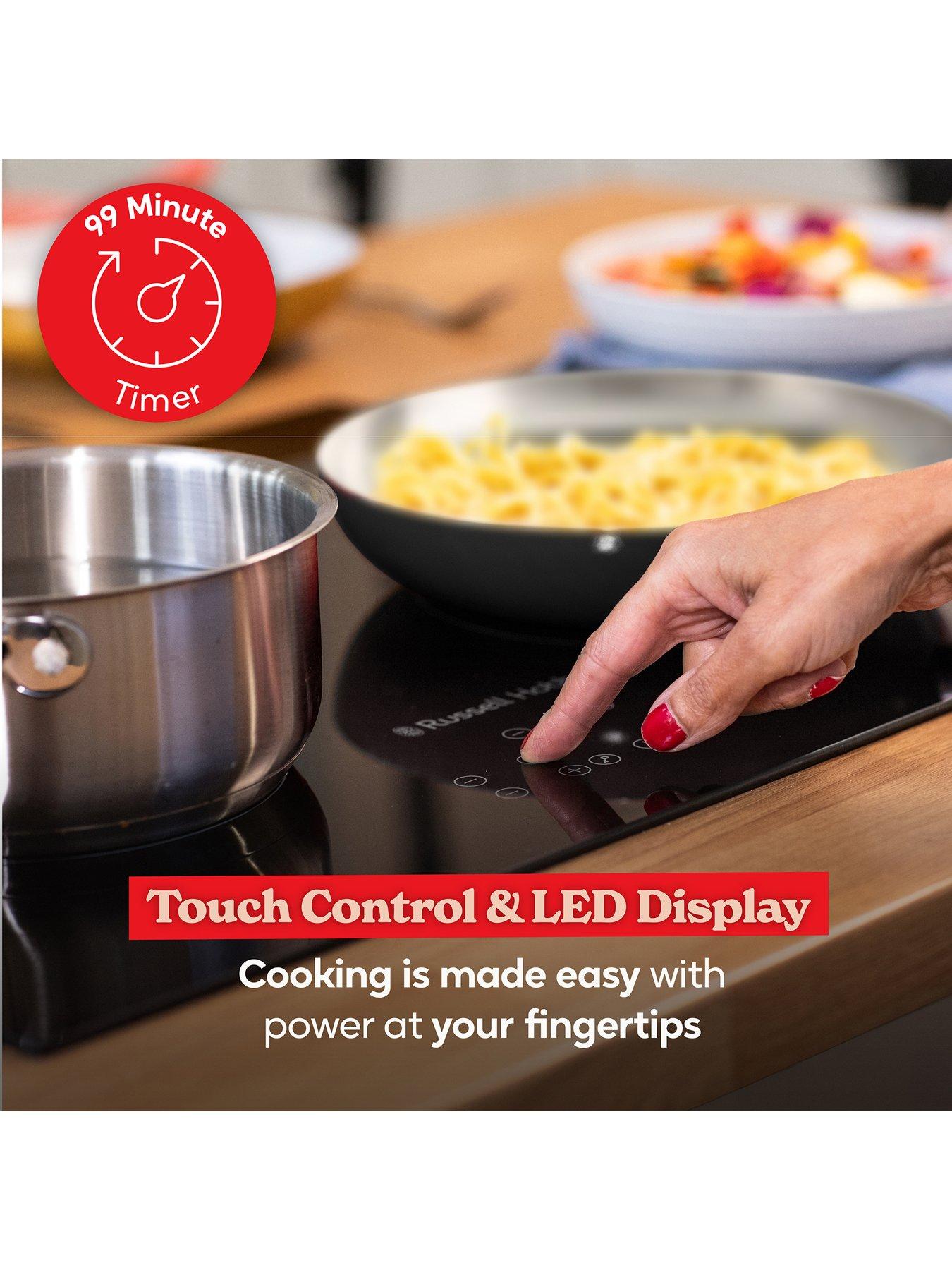  image of russell-hobbs-rh60ih413b-59cm-4-zone-induction-hob-with-touch-control-in-black