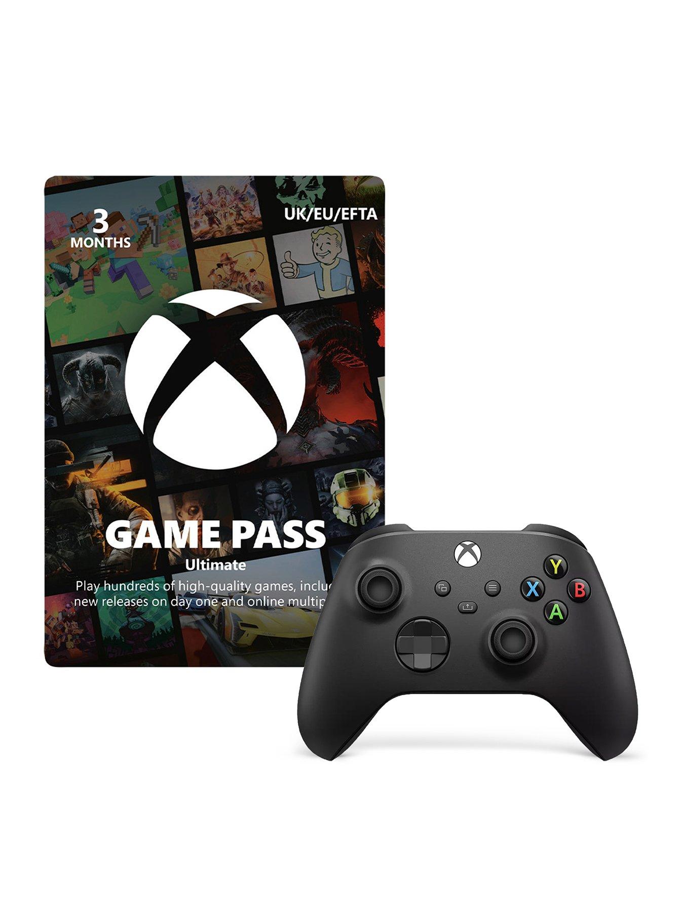 Xbox Gaming Starter Kit - 3 month Game Pass Ultimate + Xbox Wireless Controller – Carbon Black for Xbox Series X|S, Xbox One, and Windows Devices