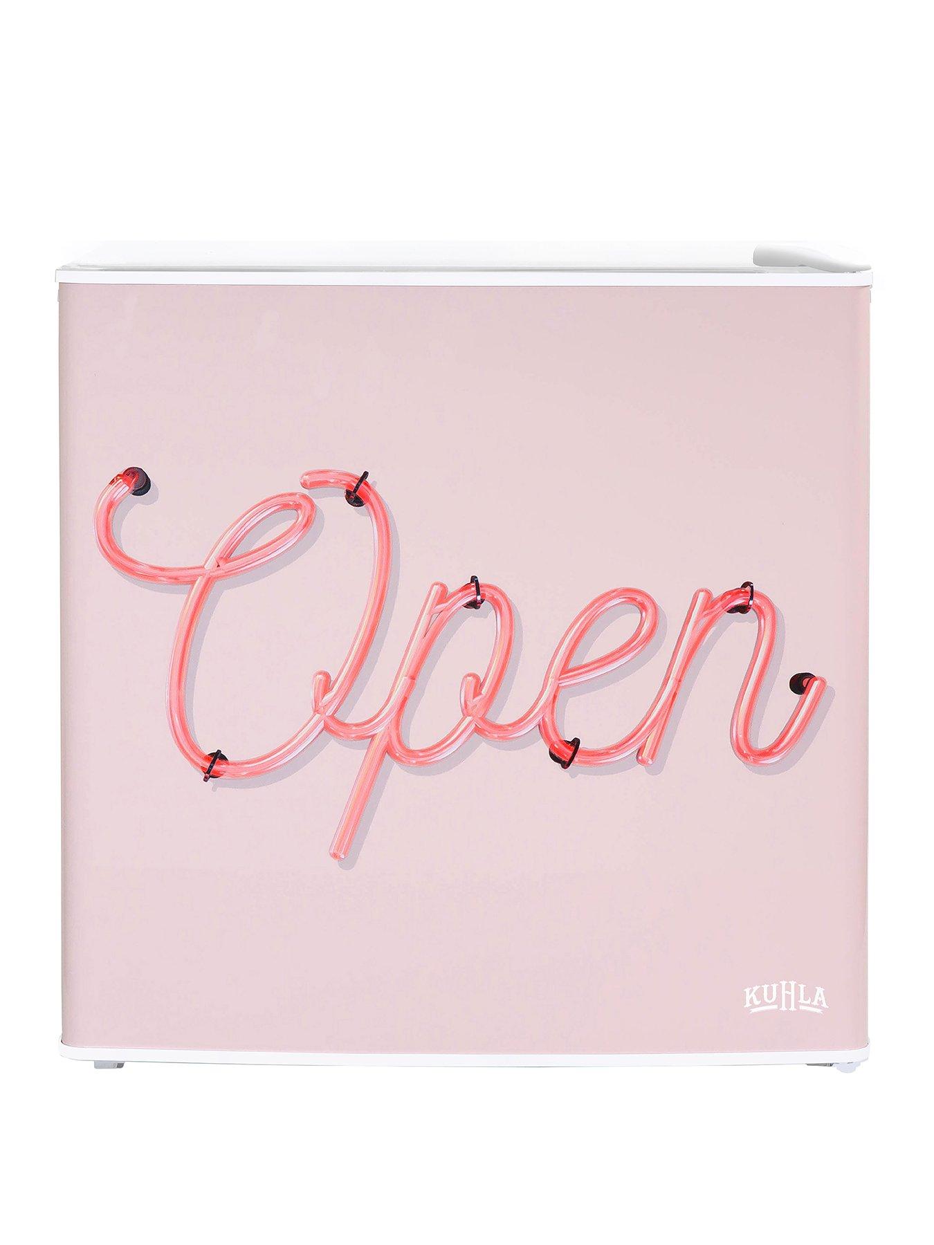 Kuhla KTTF0E6W-1025 Pink Open Sign Design 45L Table Top Fridge