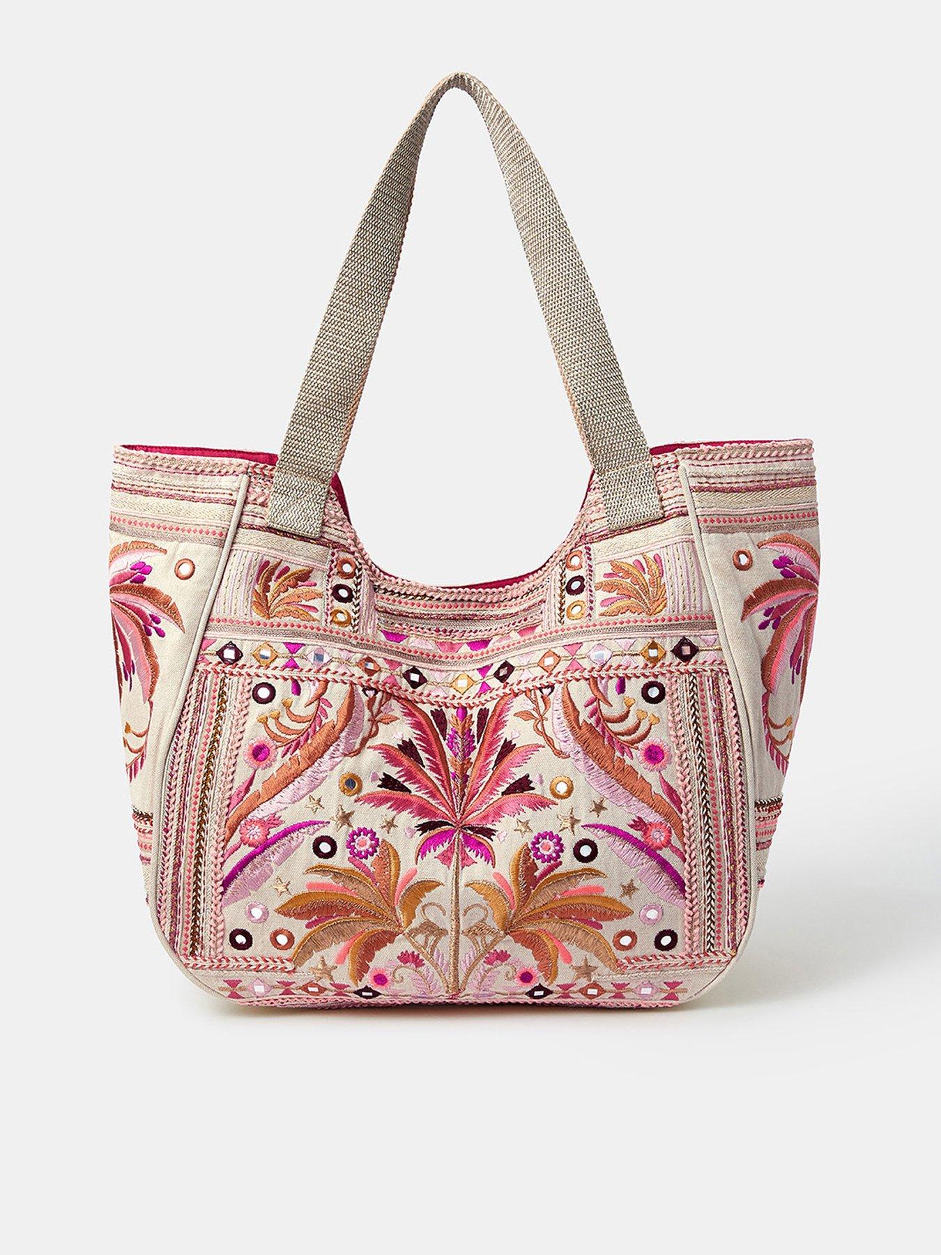 undefined Mirror Embellished Tote - Brights