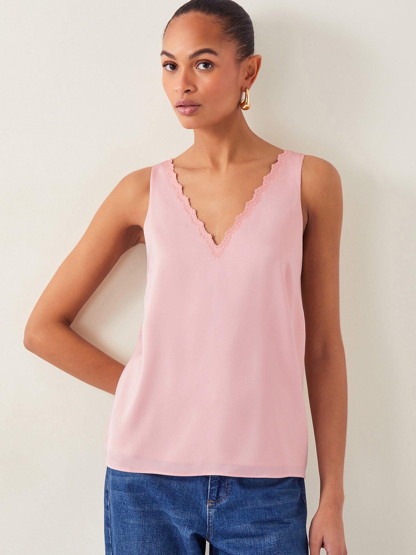 undefined Heidi Satin Cami Top - Pink