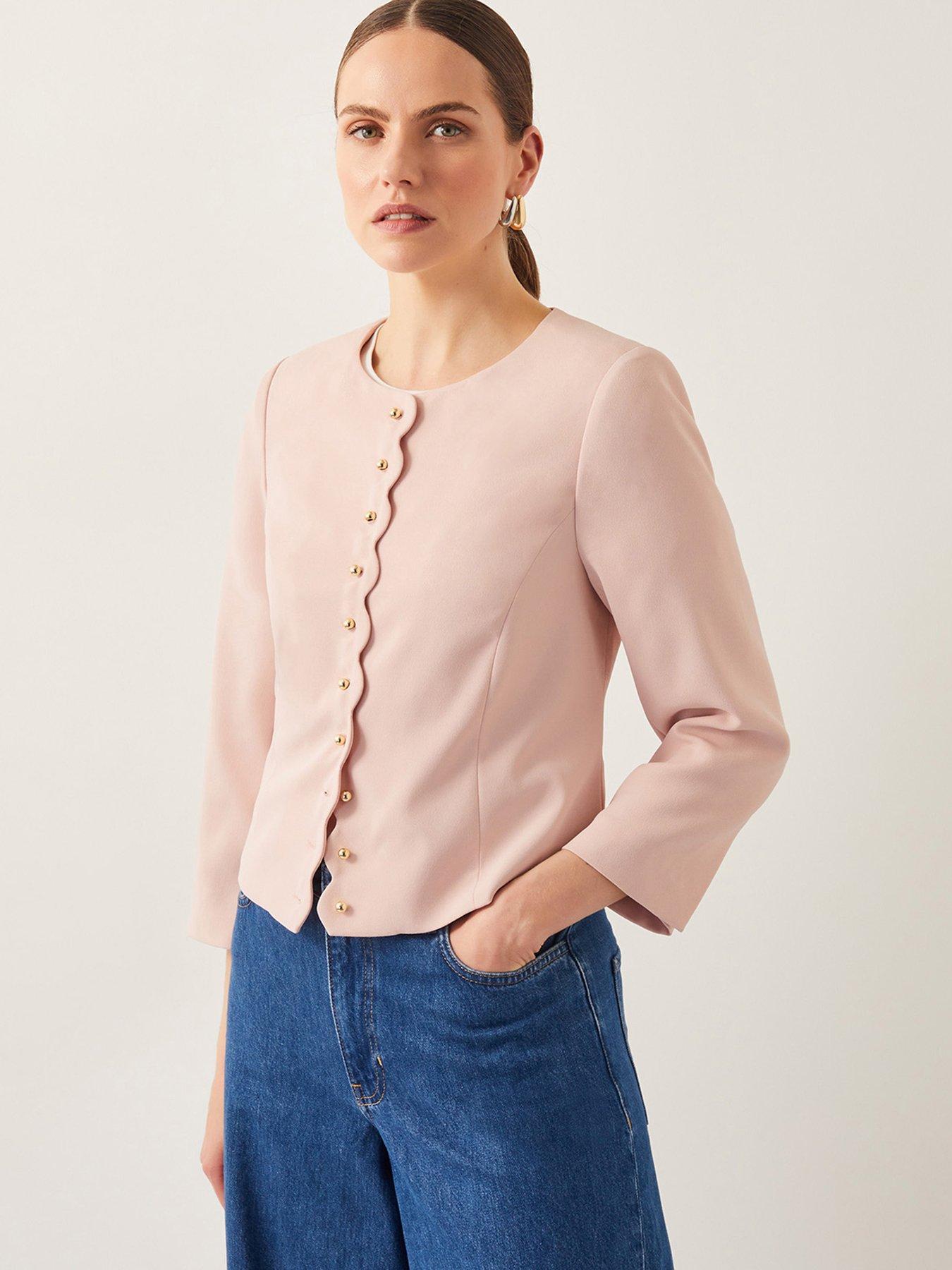 undefined Ruth Scallop Jacket - Pink