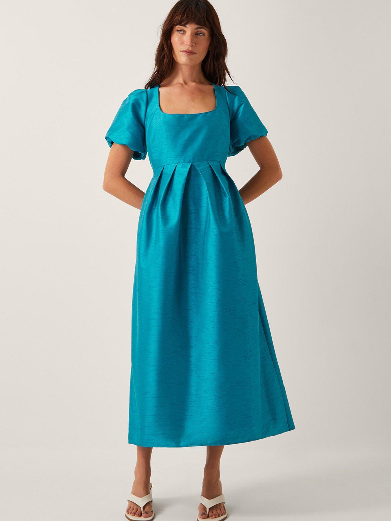 undefined Sandra Midi Dress - Blue