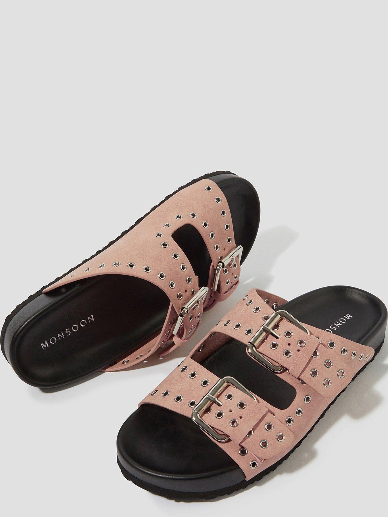 outfit image of monsoon-elena-eyelet-sandal-pink