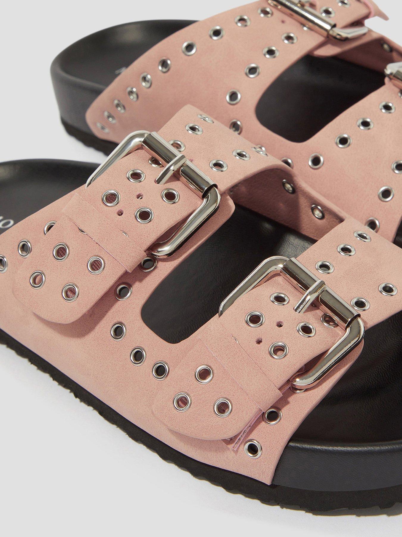  image of monsoon-elena-eyelet-sandal-pink