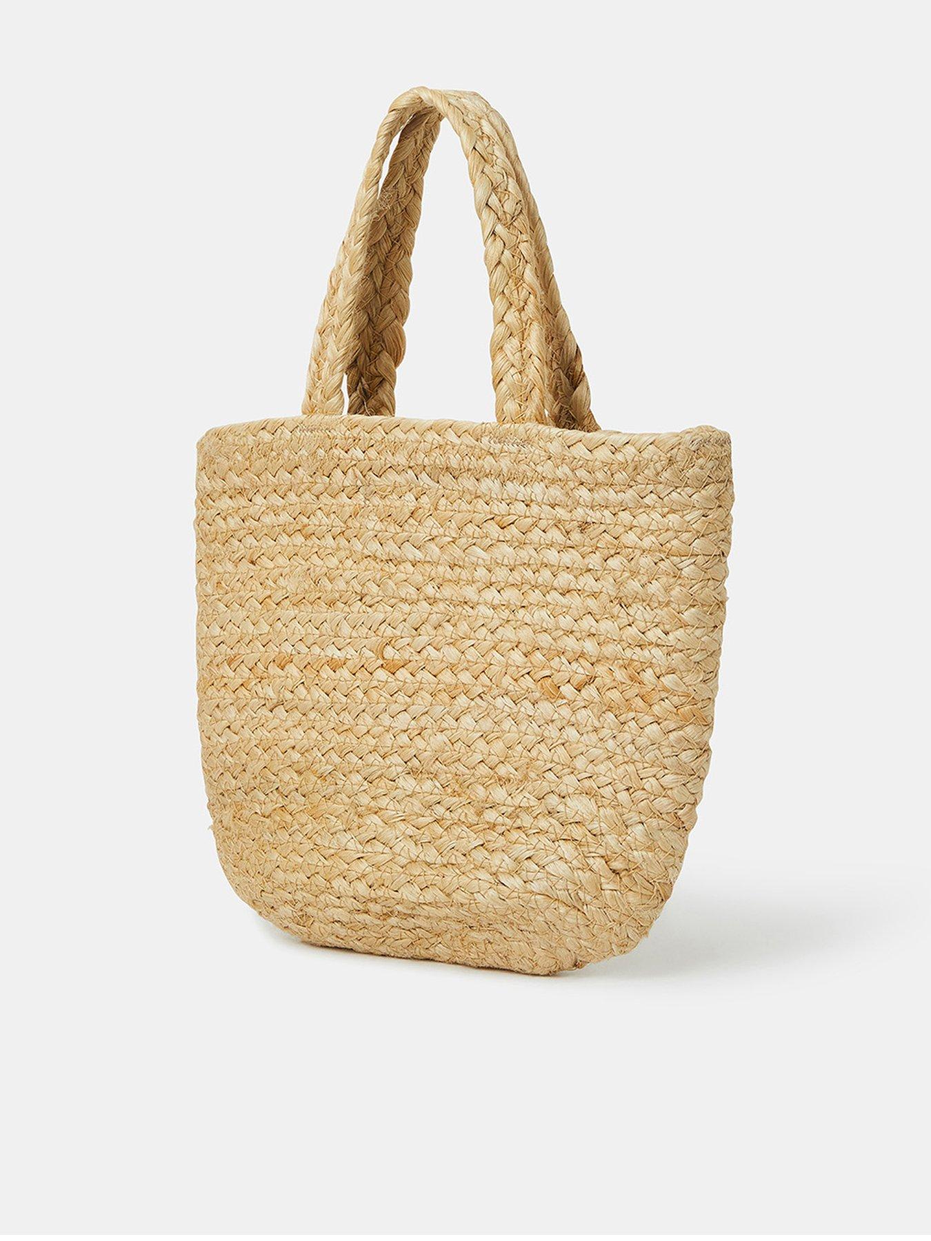 Image 3 of 5 of Accessorize Embroidered Starfish Jute Bag - Natural