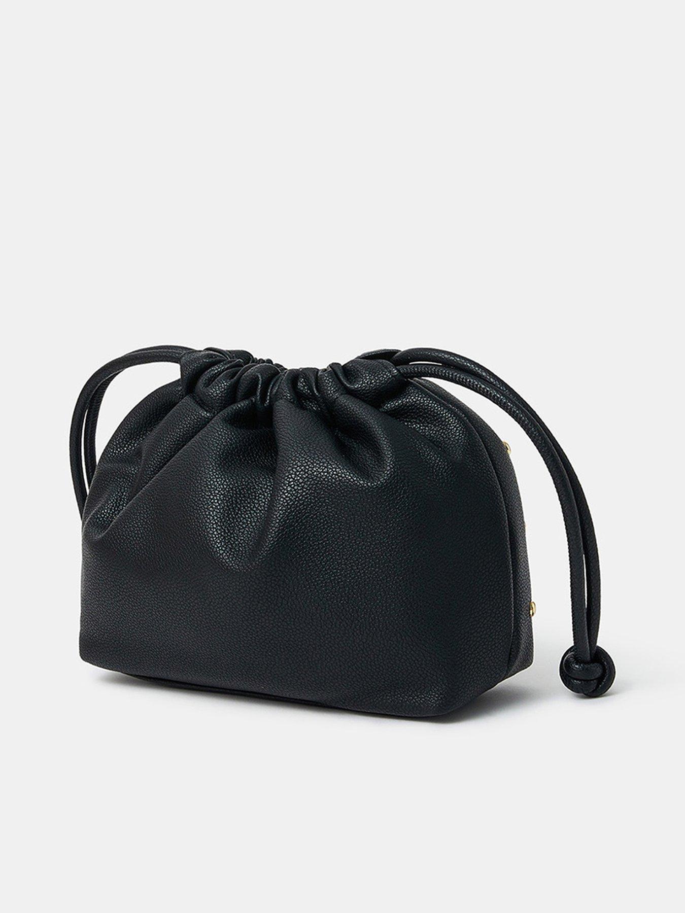  image of accessorize-studded-bucket-bag-black