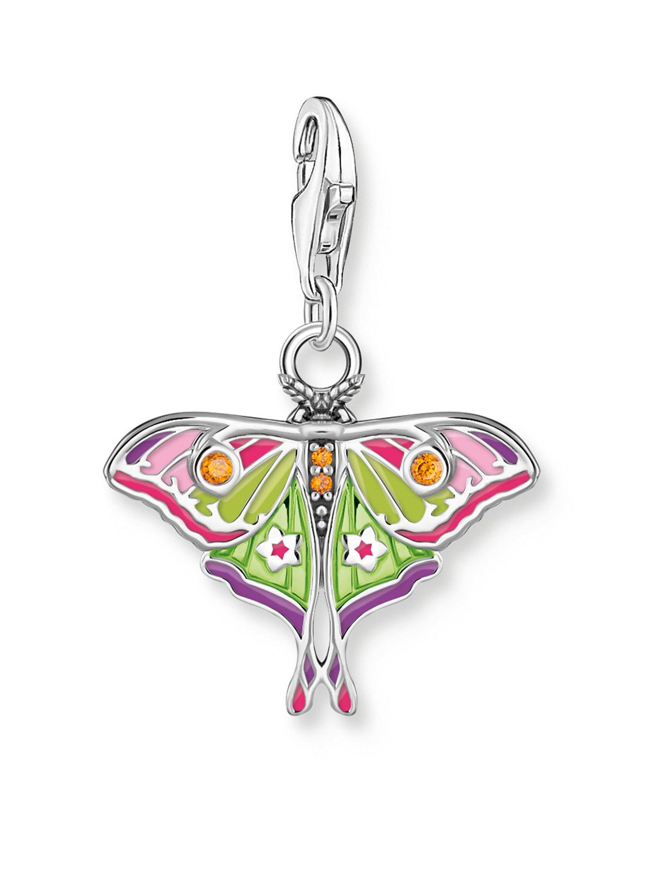 front image of thomas-sabo-charm-moth-colourful-silver
