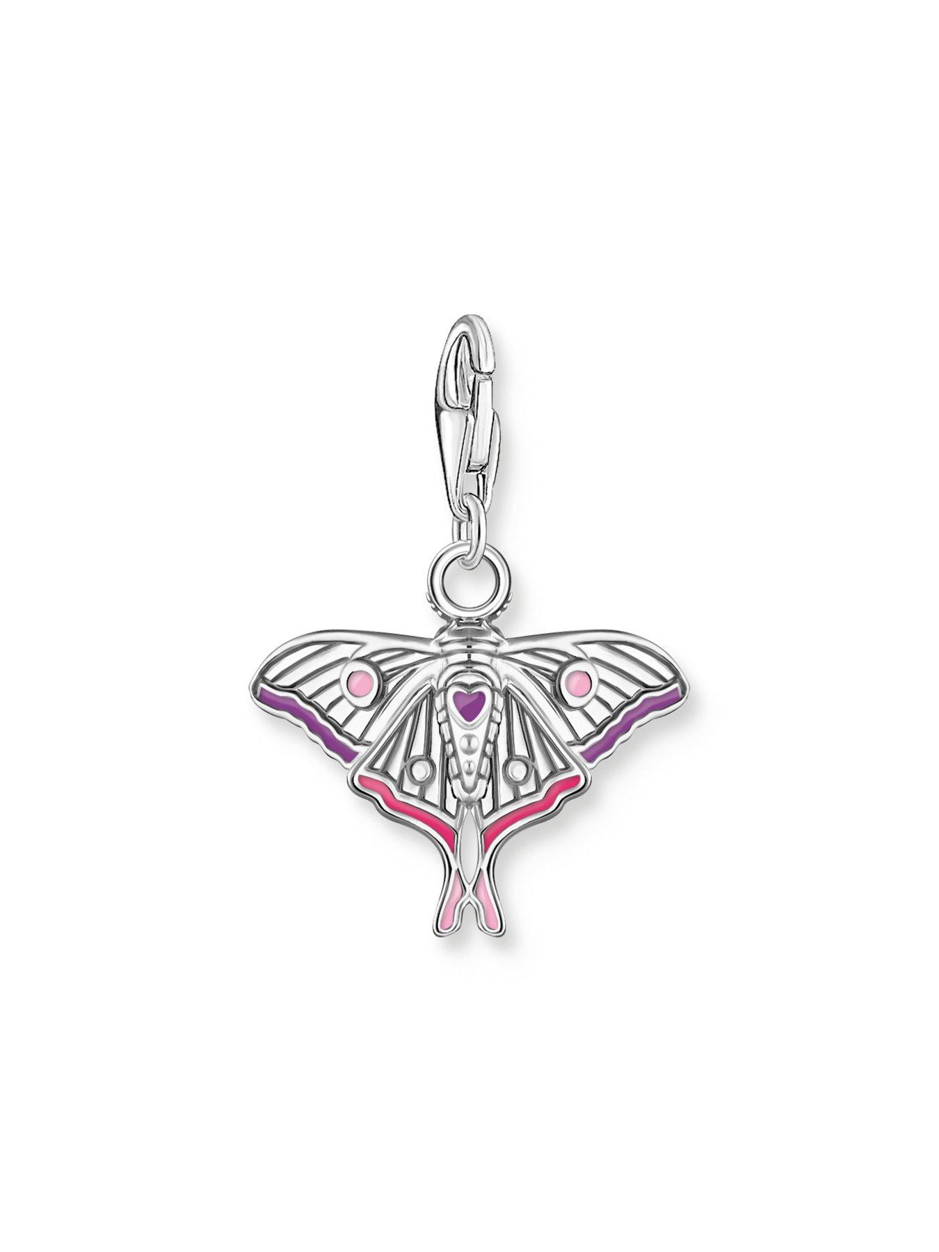  image of thomas-sabo-charm-moth-colourful-silver