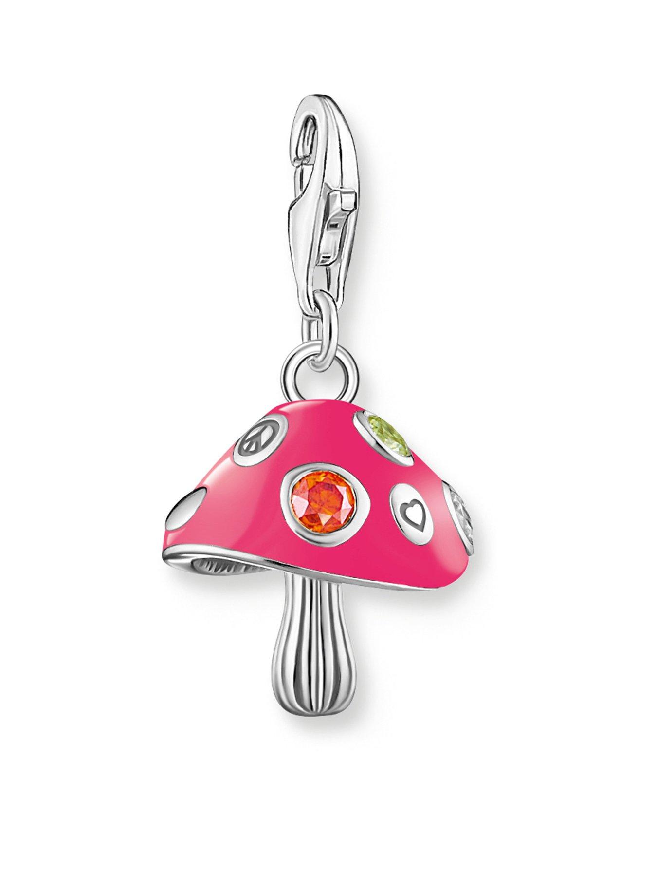 Image 1 of 3 of Thomas Sabo Charm Colourful mushroom silver