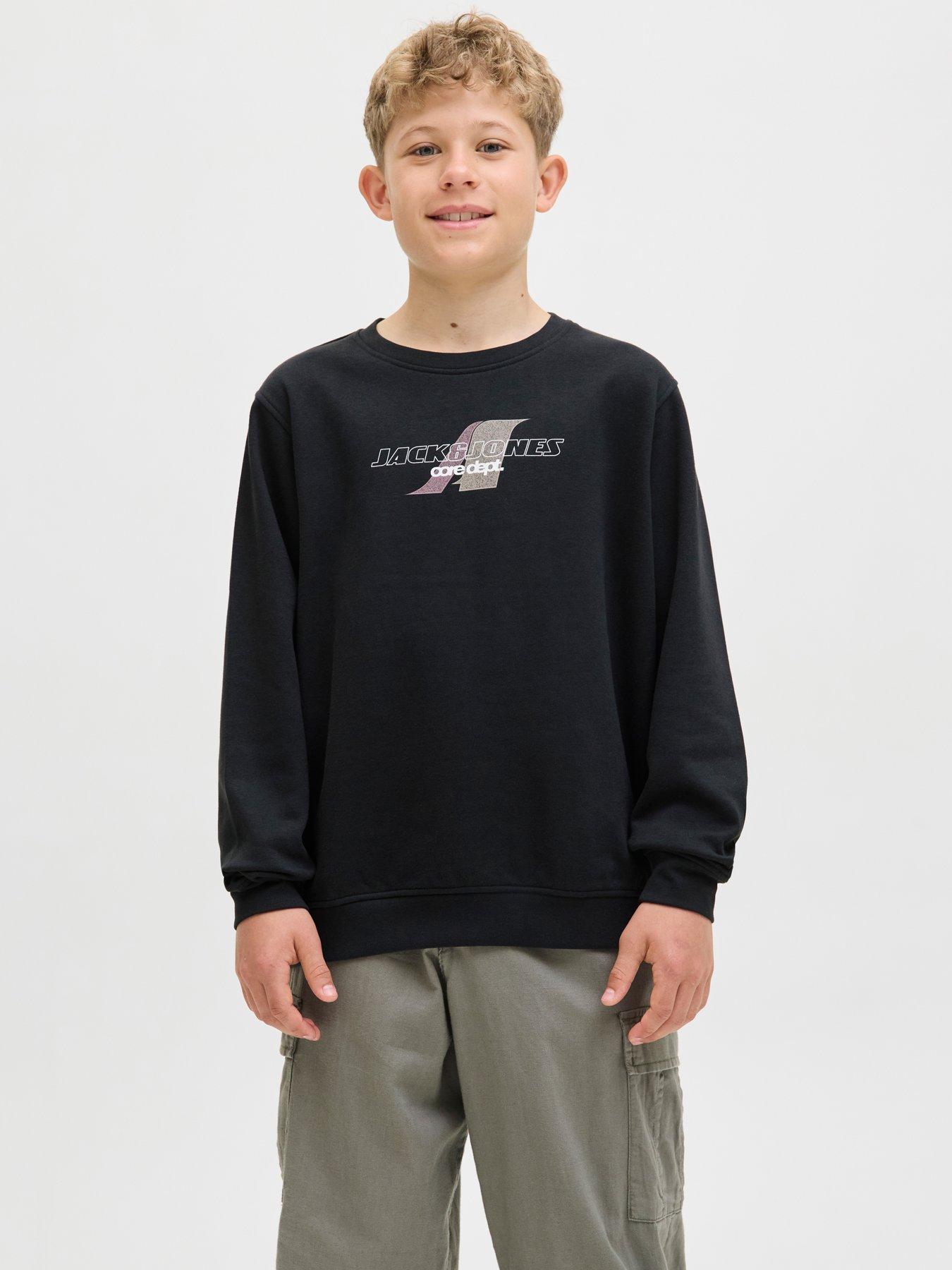 undefined Boys Tier Print Sweat - Black