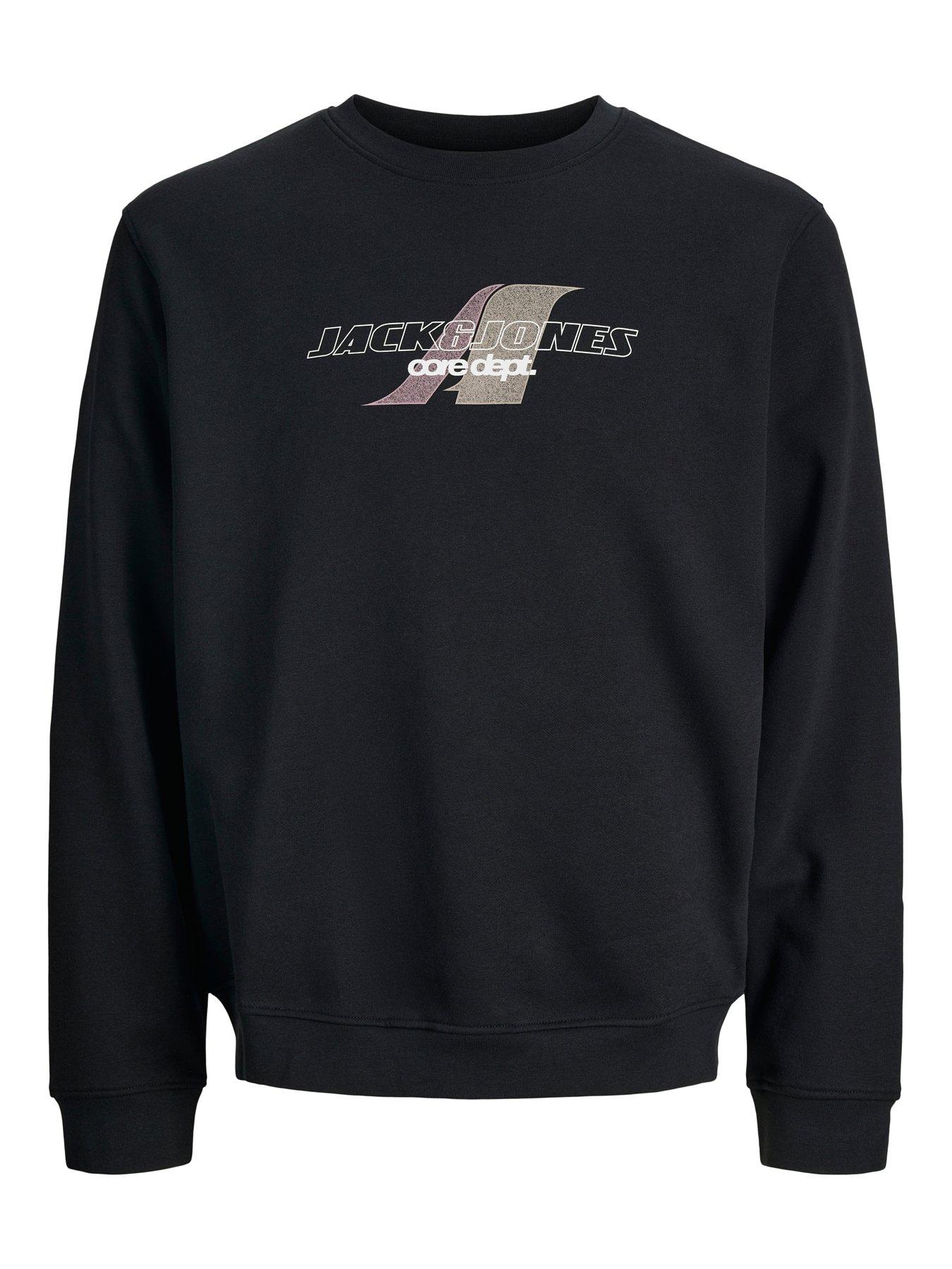 Image 5 of 5 of Jack & Jones Junior Boys Tier Print Sweater - Black