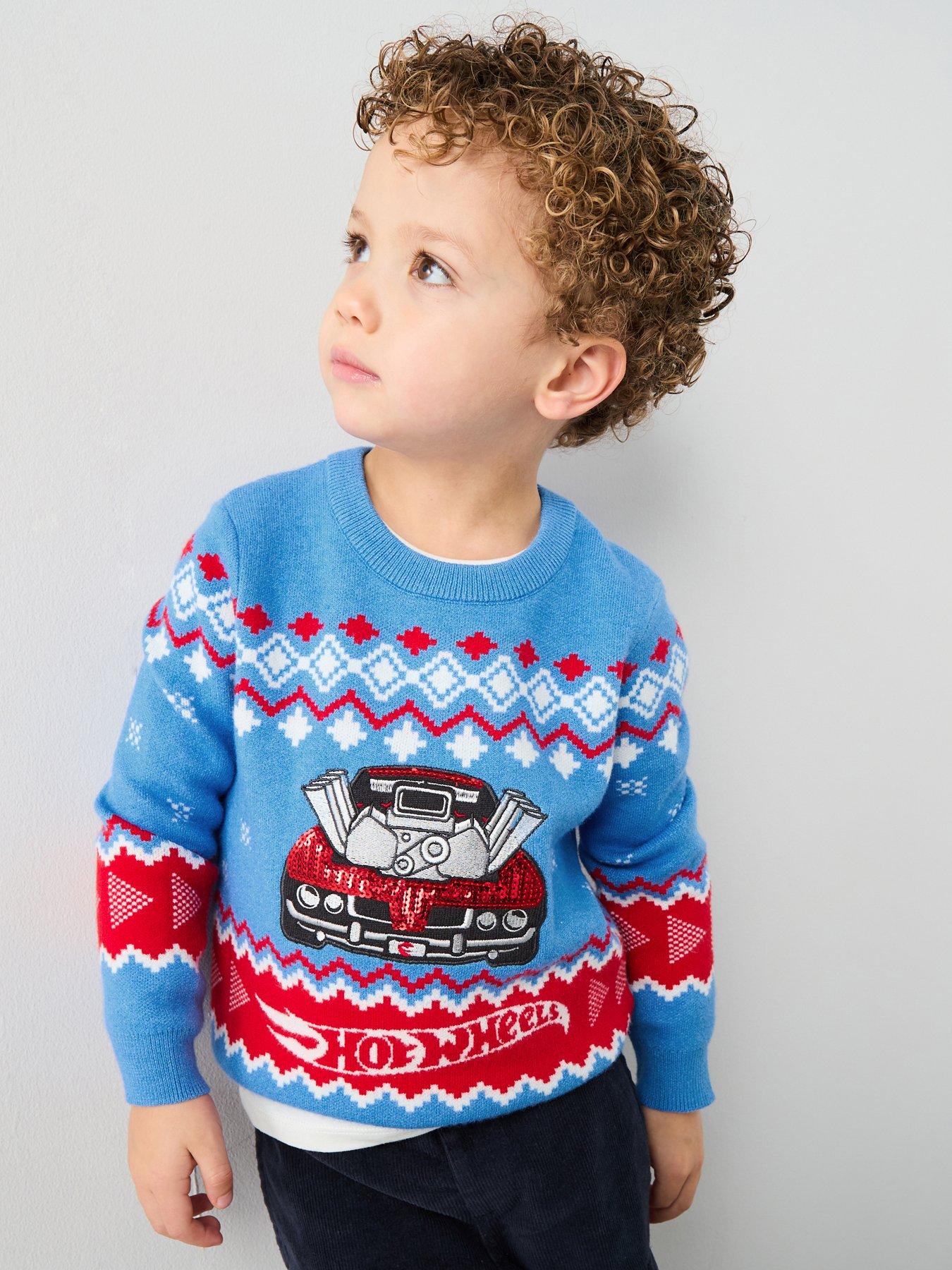 hot-wheels-festive-knitted-jumper-blue