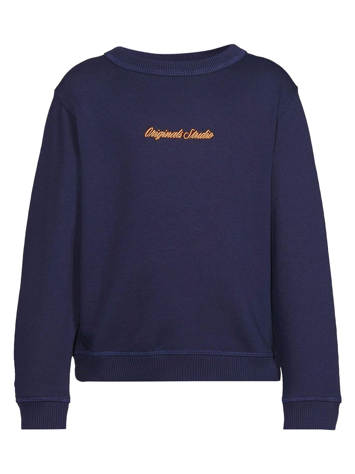 Jack & Jones Mini Younger Boys Embroidered Sweatshirt - Blue