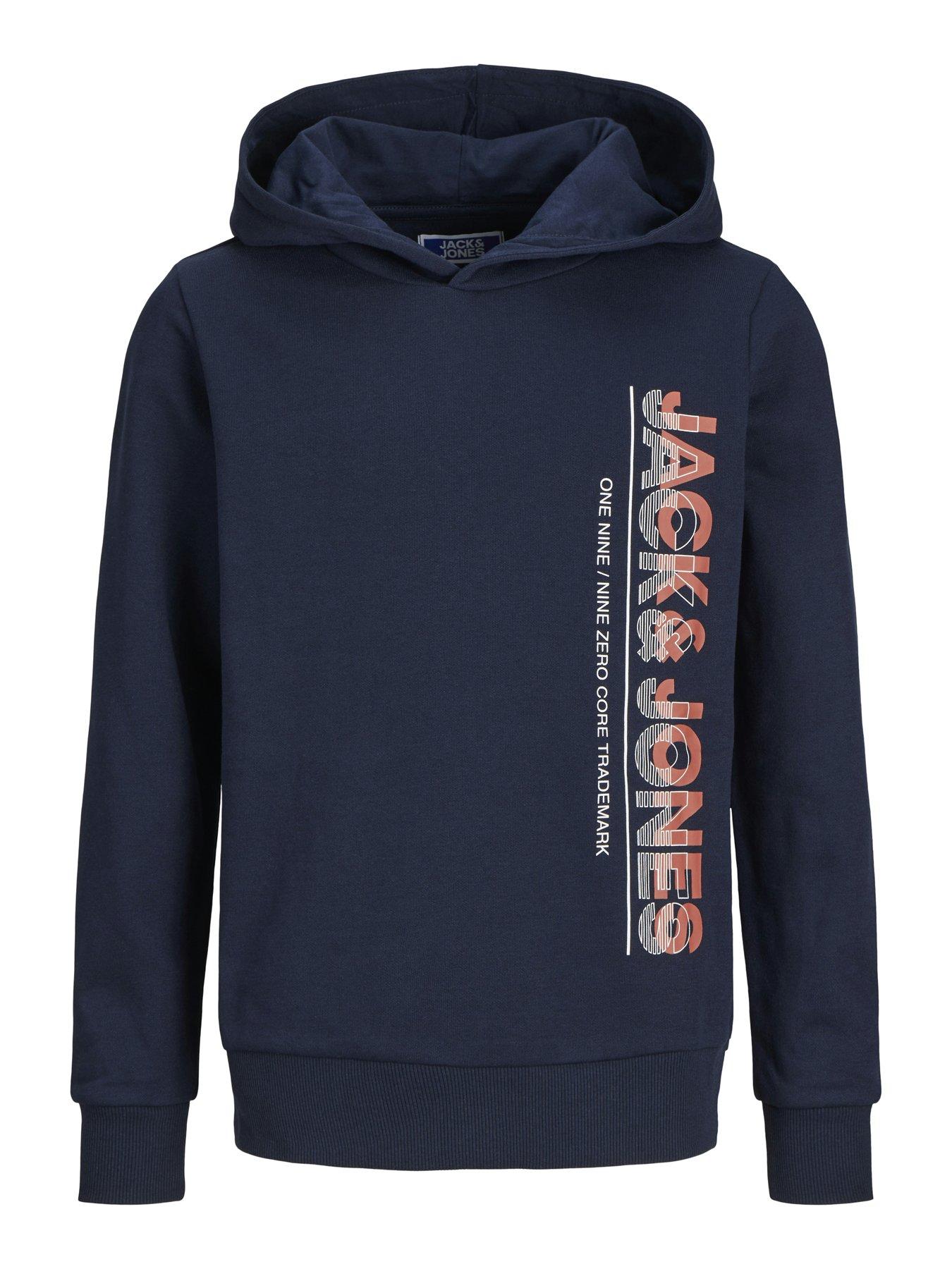 Image 2 of 4 of Jack & Jones Junior Boys Structure 3 Piece Hoodie, T-shirt Joggers Set - Navy