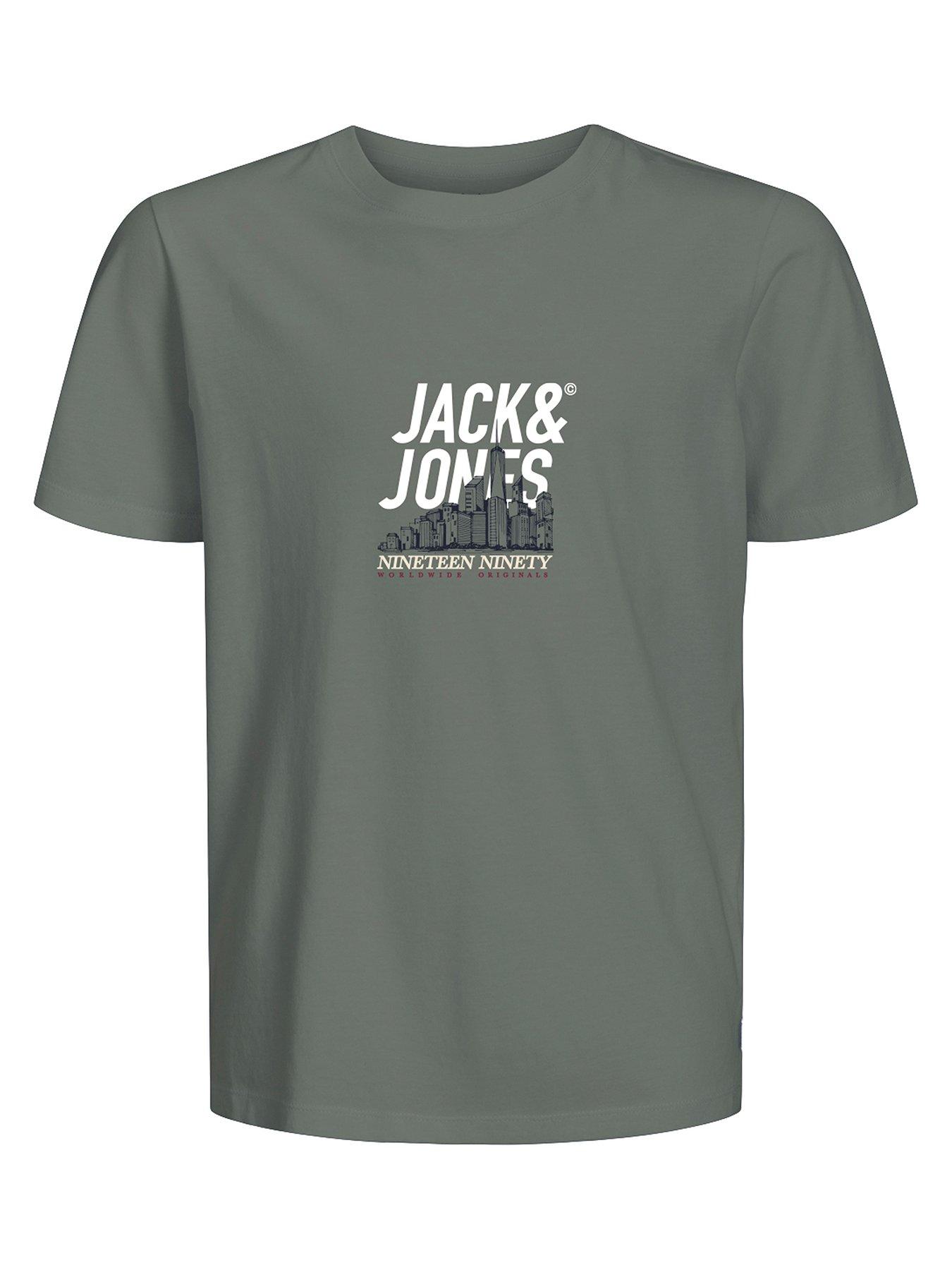 Image 4 of 4 of Jack & Jones Junior Boys 3 Pack York Short Sleeve T-shirts - Multi