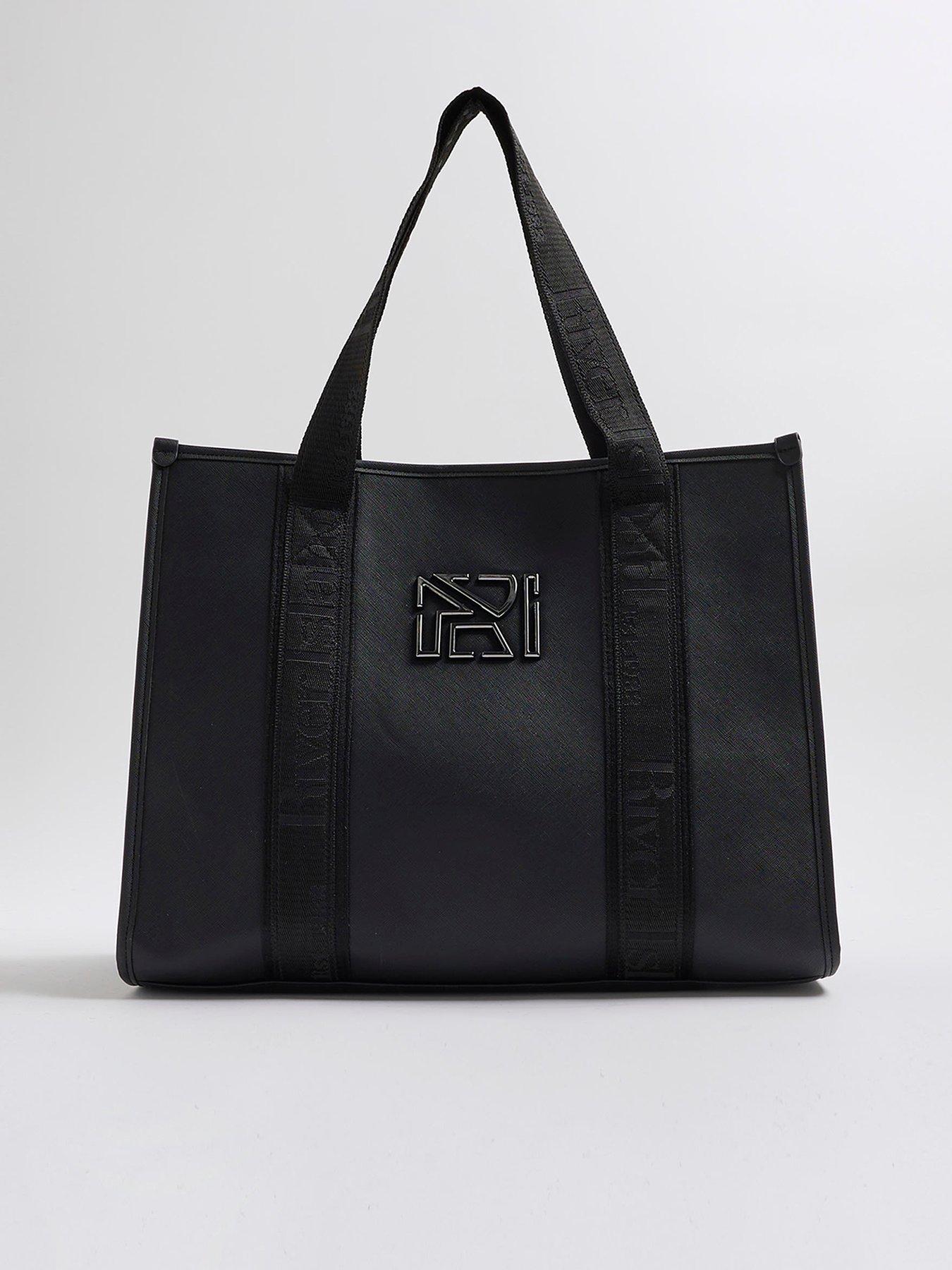 Image 2 of 5 of River Island Webbing Handle Ri Shopper - Black