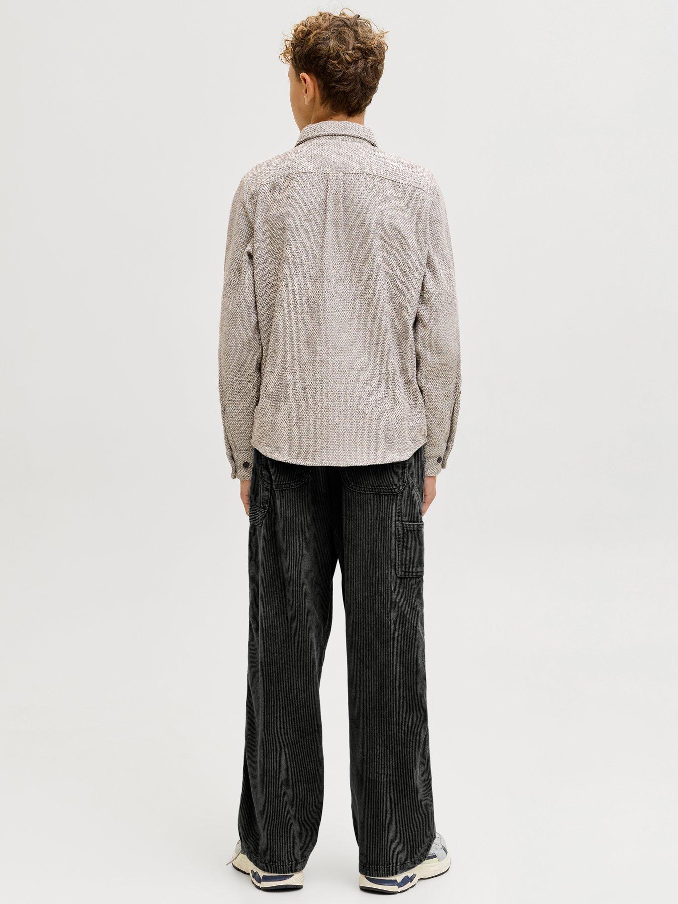  image of jack-jones-junior-boys-alex-hunter-cord-carpenter-trousers-black