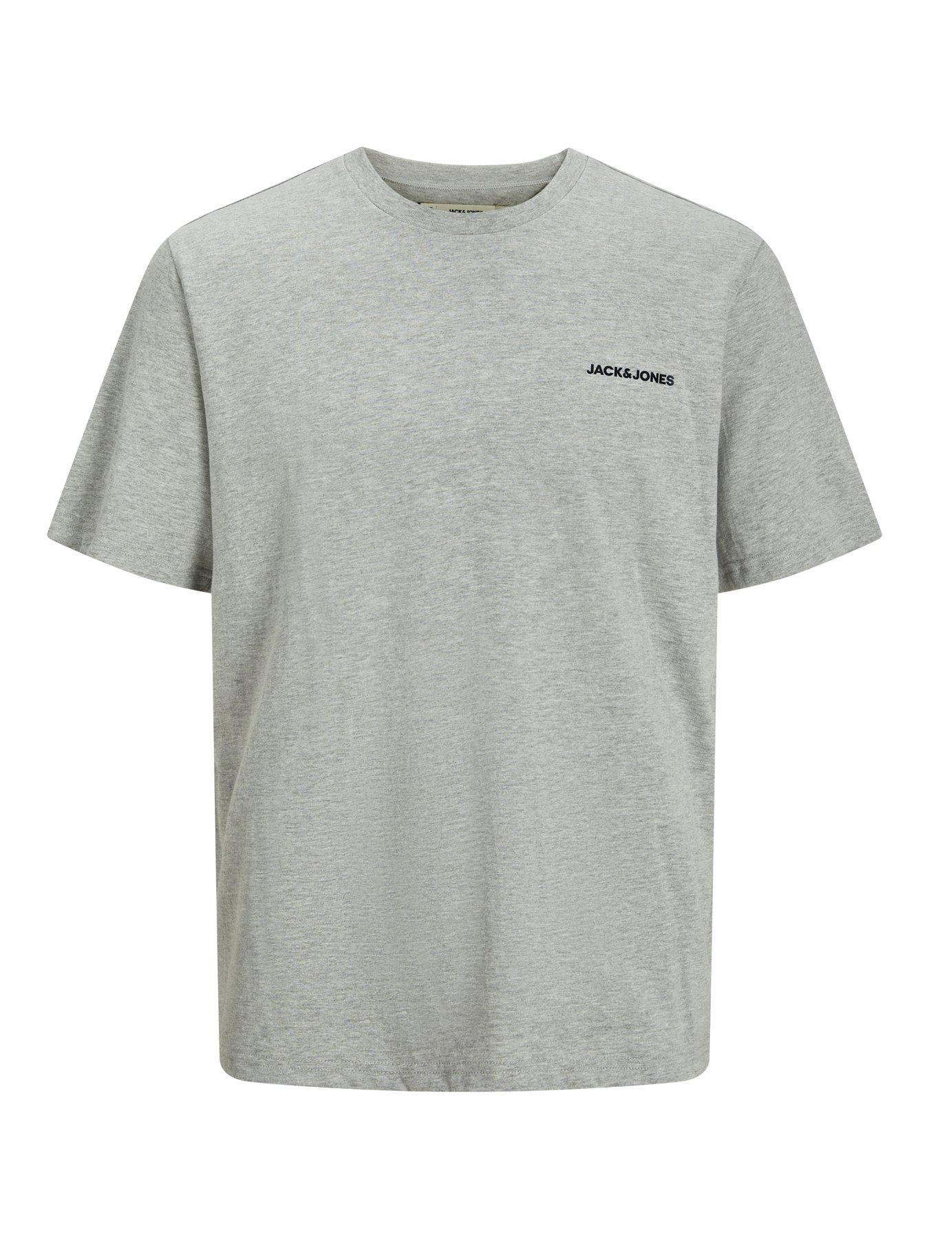 Image 2 of 4 of Jack & Jones Junior Boys Everest Short Sleeve T-Shirt &amp; Pants Pyjama Set - Light Grey
