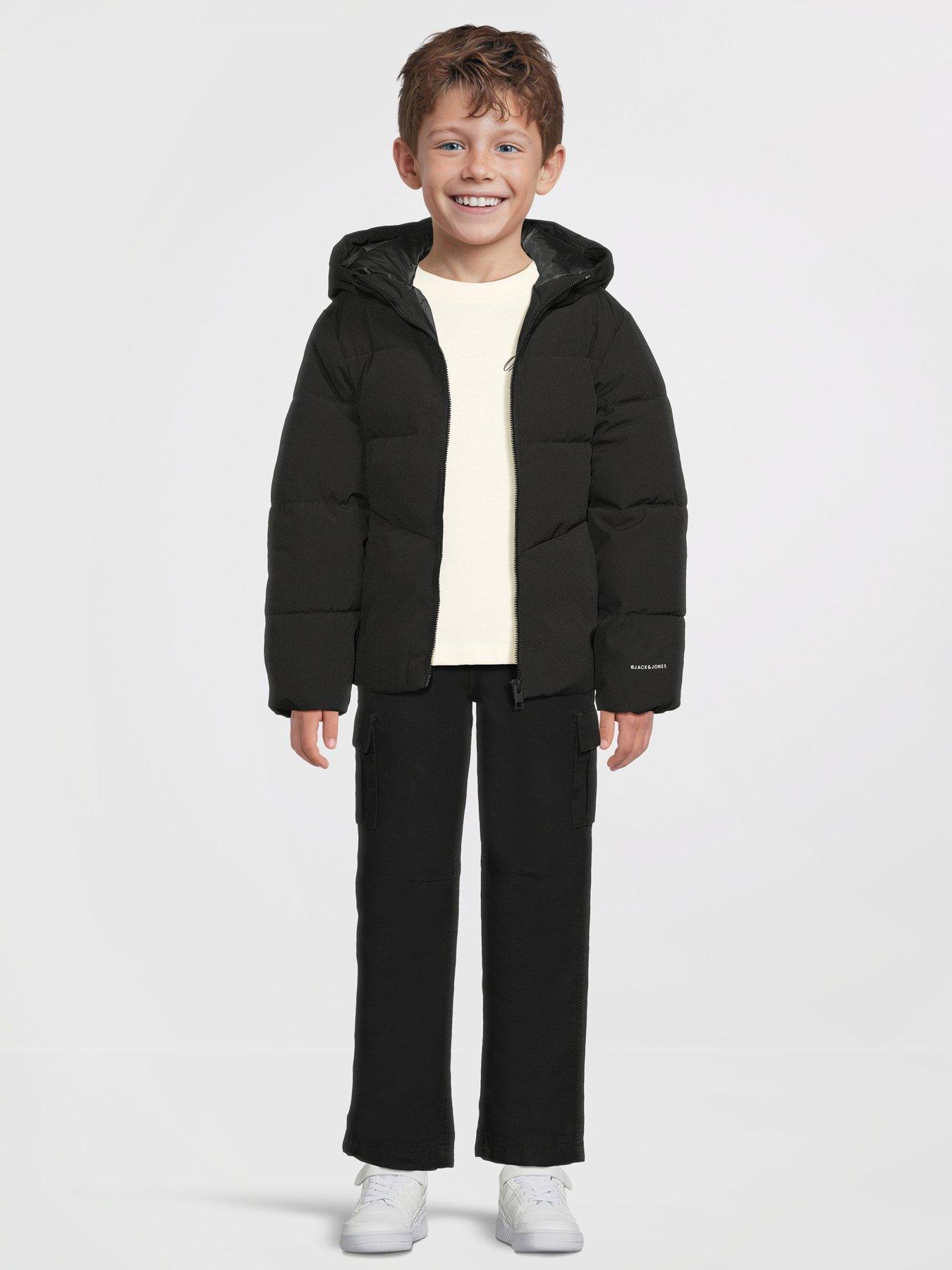  image of jack-jones-mini-younger-boys-padded-jacket-black