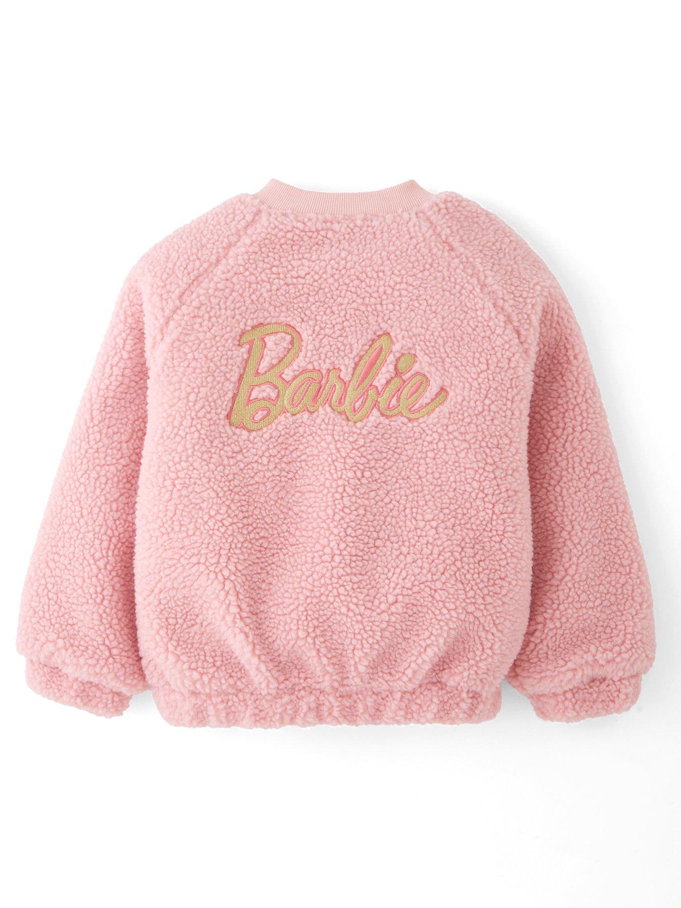 Image 2 of 4 of Barbie Borg Bomber Jacket - Pink