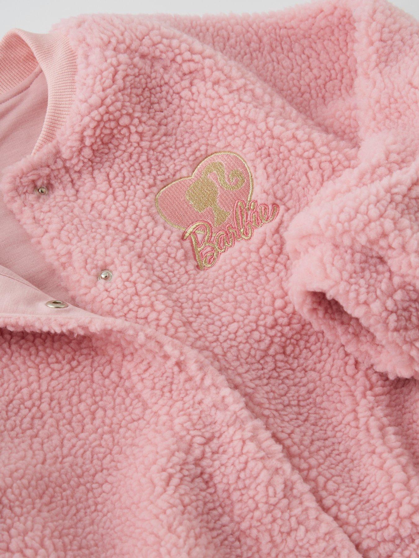 Image 4 of 4 of Barbie Borg Bomber Jacket - Pink