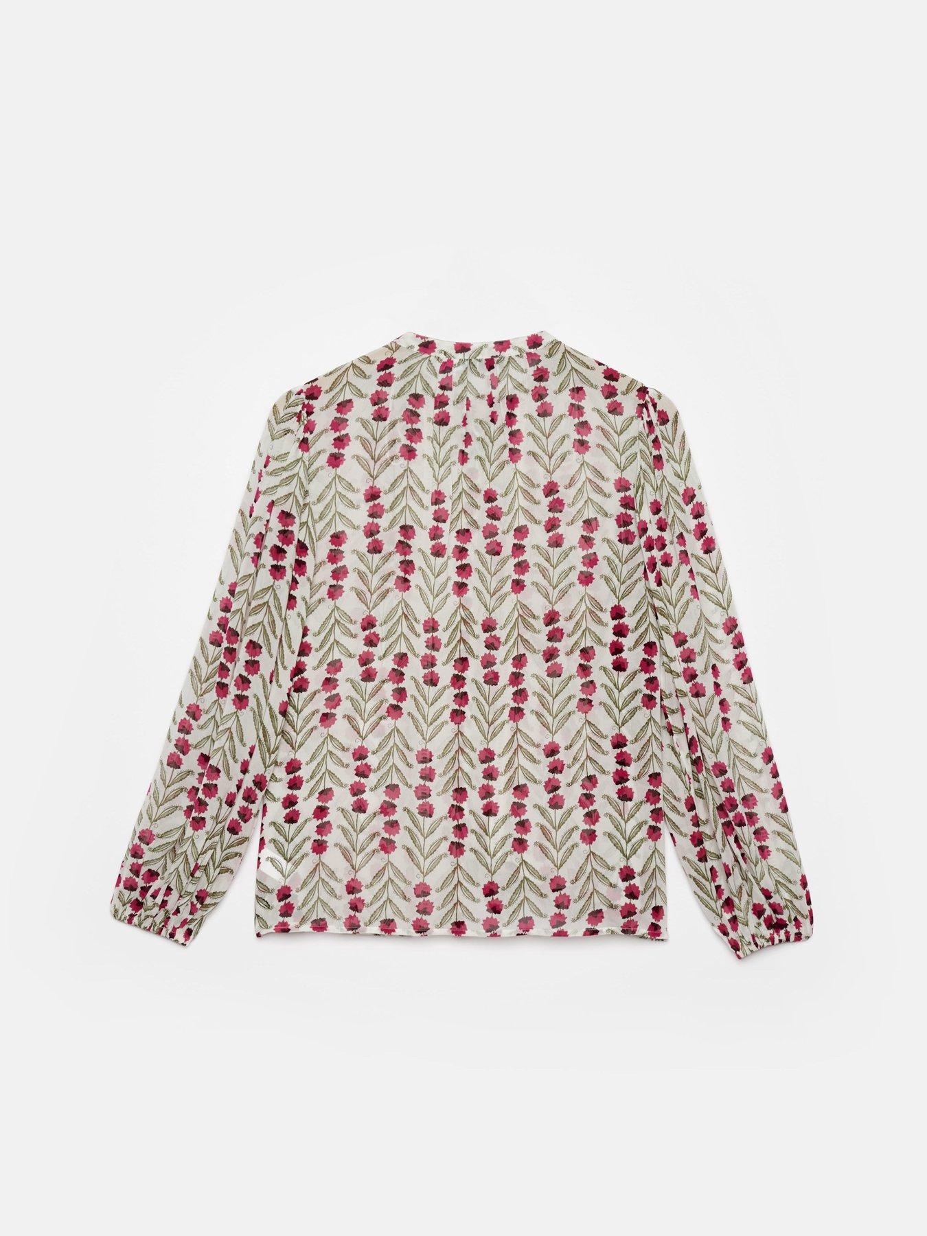Image 6 of 6 of Mint Velvet Floral Print Boho Blouse - Cream