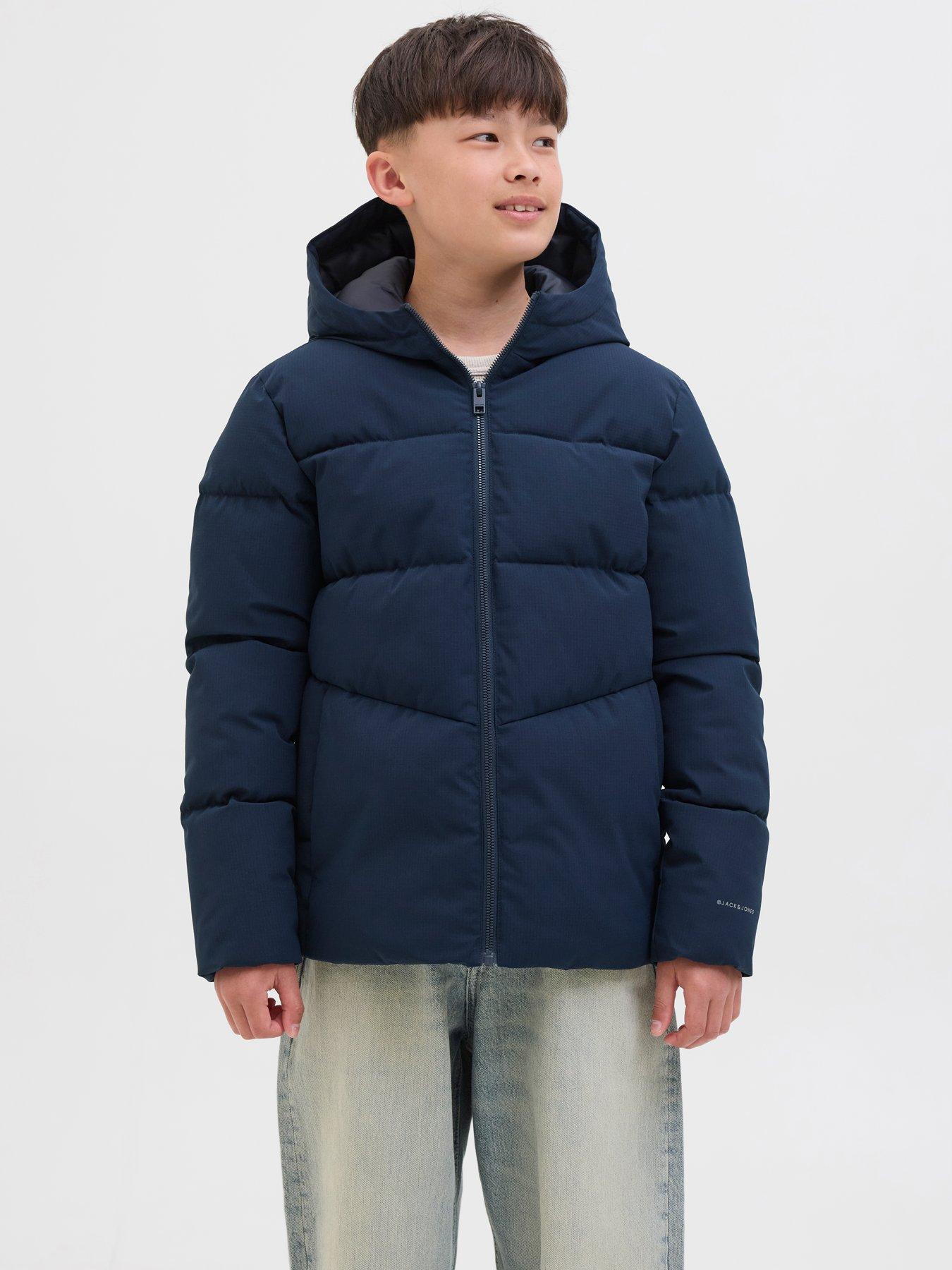  image of jack-jones-junior-boys-padded-jacket-navy