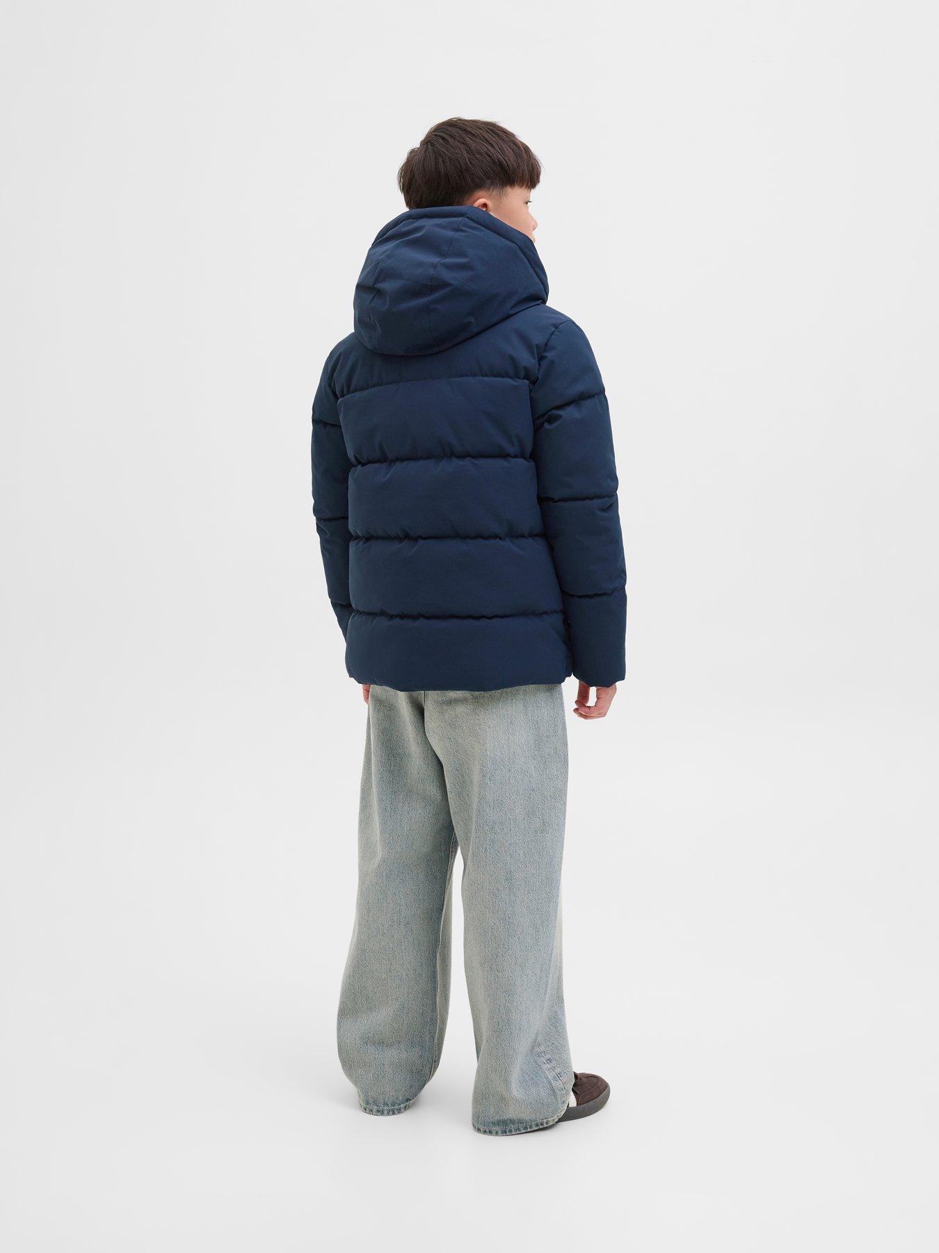  image of jack-jones-junior-boys-padded-jacket-navy